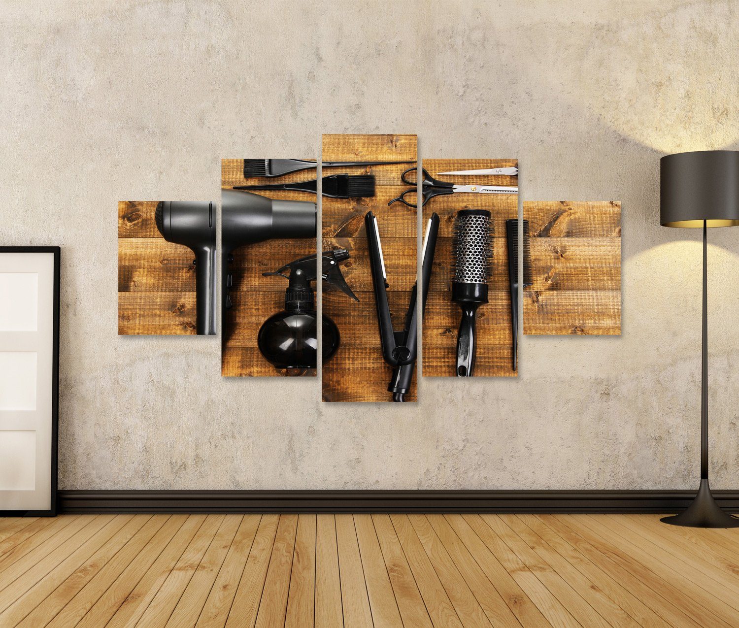 islandburner Leinwandbild Bild auf Leinwand Friseur günstig online kaufen