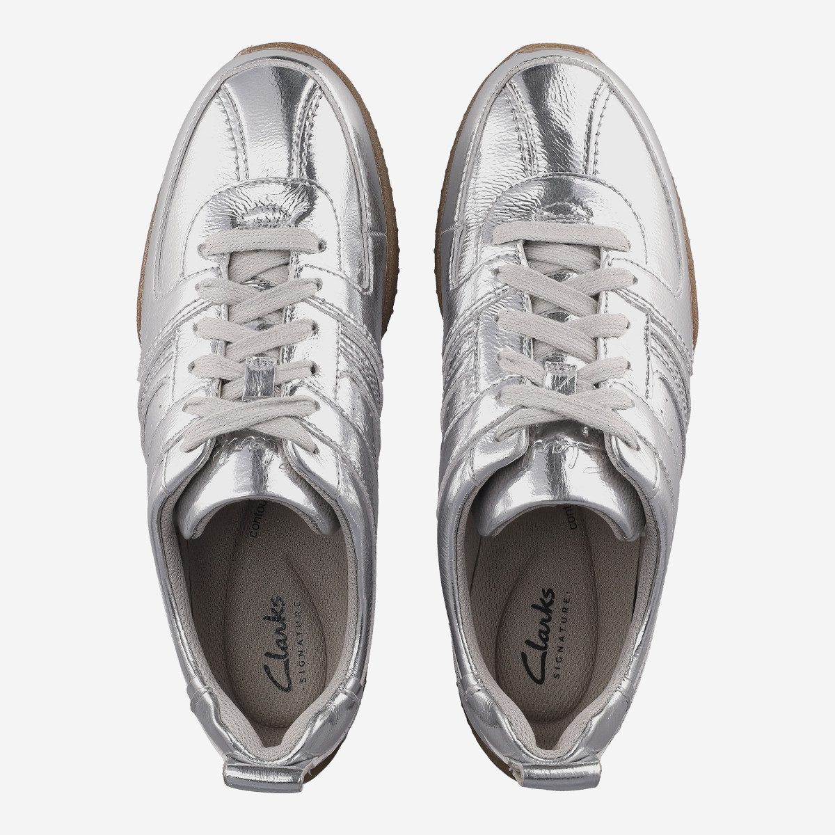 Clarks Clarks Meridor Lace 26327522 4, Sneaker, Silber, Damen Sneaker