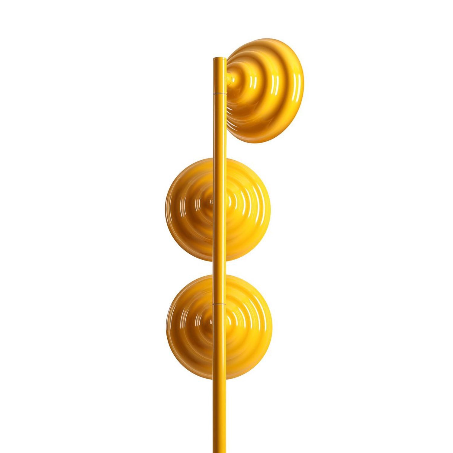 Licht-Erlebnisse Stehlampe NAREN, Metall G9 148 cm hoch Gelb 3-flammig Modern