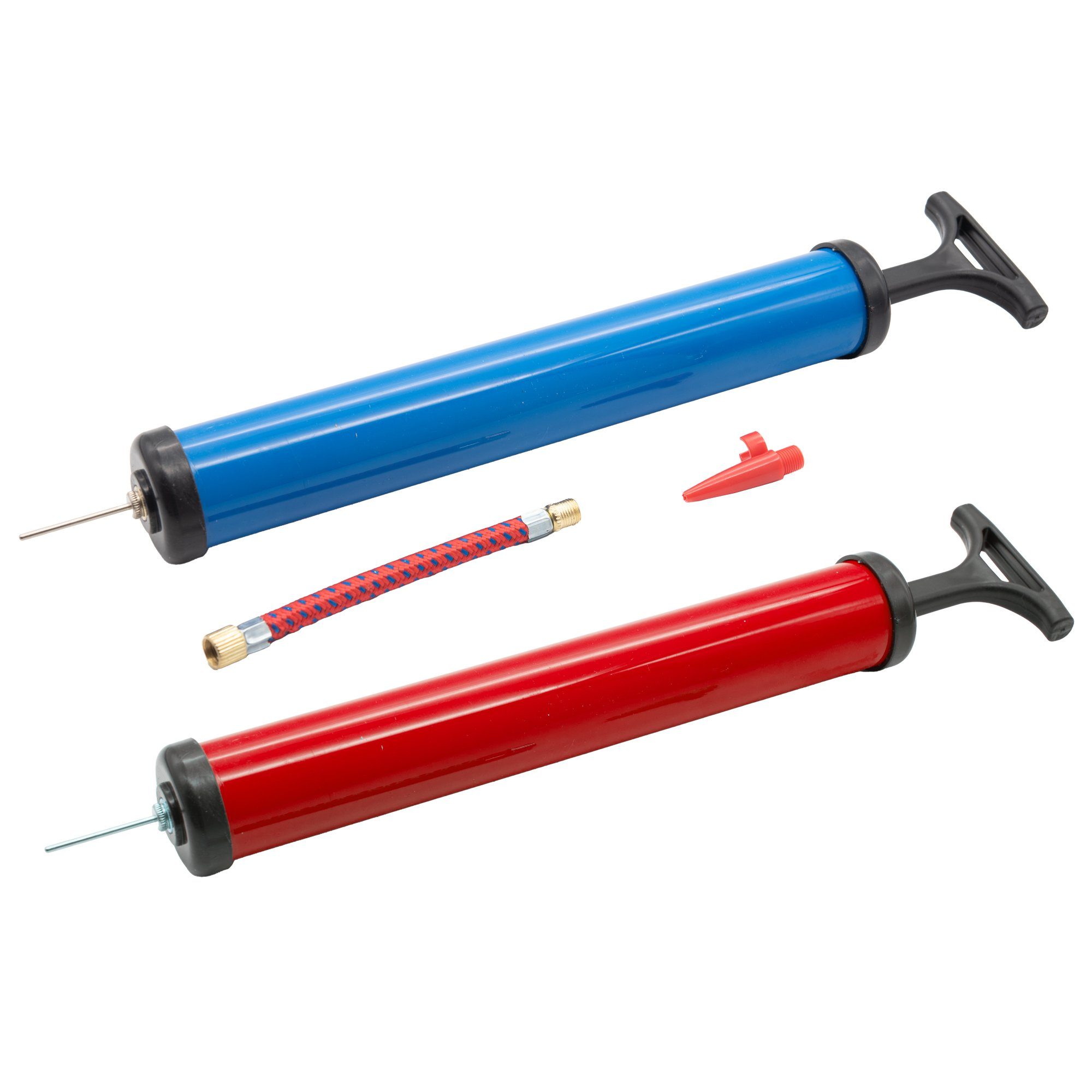 TSB Werk Luftpumpe 4tlg Ballpumpe Luftpumpe Fussballpumpe, Handpumpe, Ballnadeln, Ventil, Nadel, Set