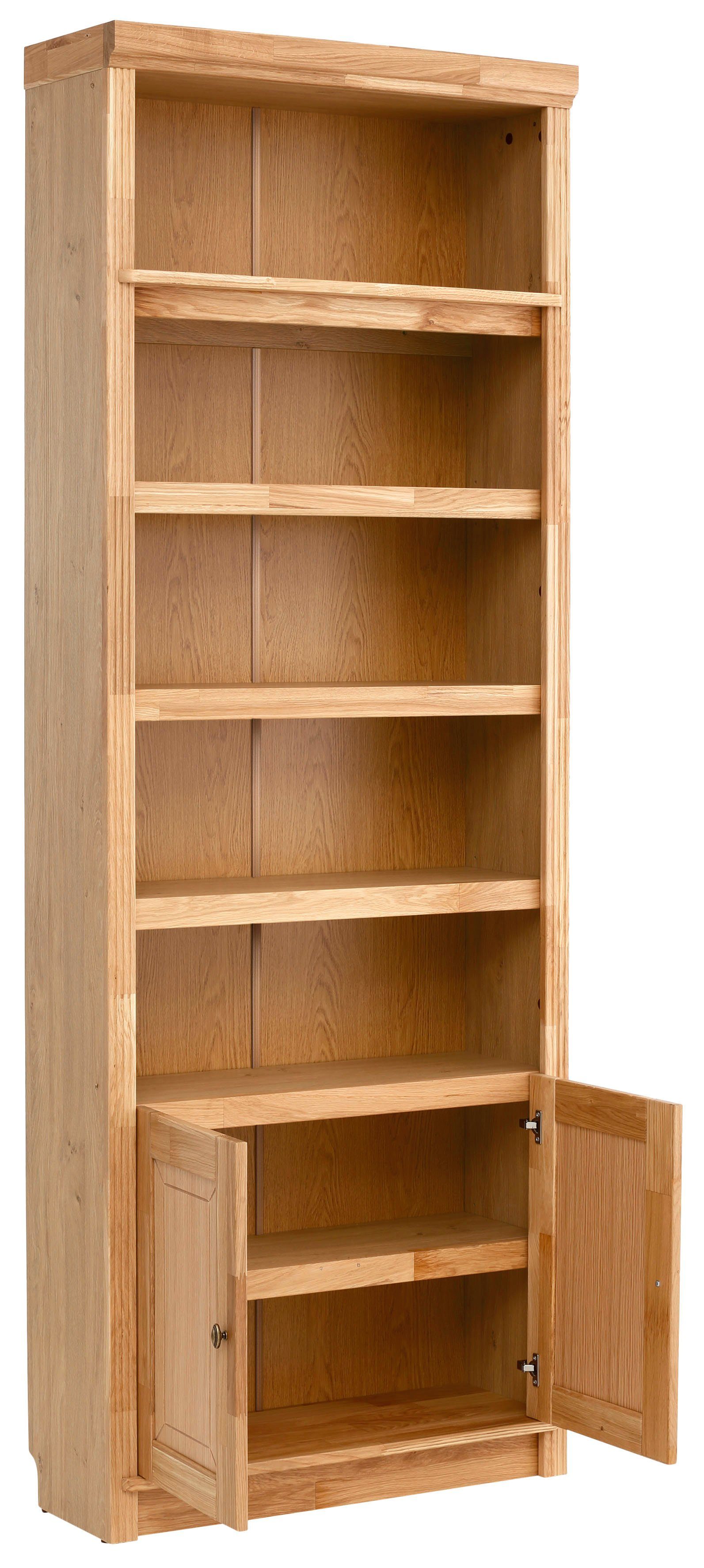 OTTO home Bücherregal Soeren Eiche Regal B/T/H: 80/29/220 cm mit 2 Türen, mit Eiche-Elementen, FSC®-zertifiziert, insgesamt 7 Fächer – Bild 5 von 5