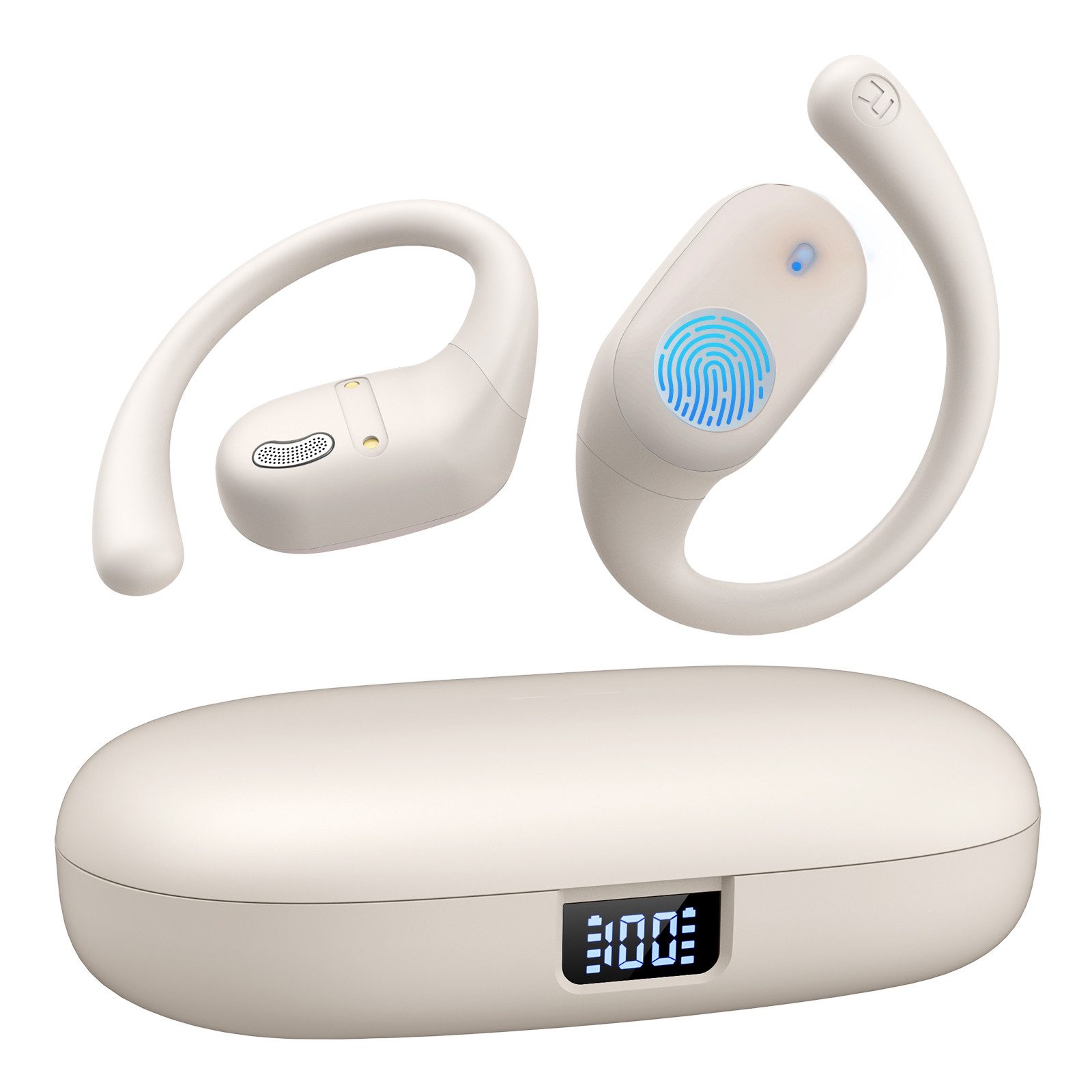 walkbee Kopfhörer Bluetooth 5.3 Kopfhörer,Sport Kopfhörer,In-Ear-Kopfhörer Bluetooth-Kopfhörer (mit Digital LED Display, Wireless Earbuds)