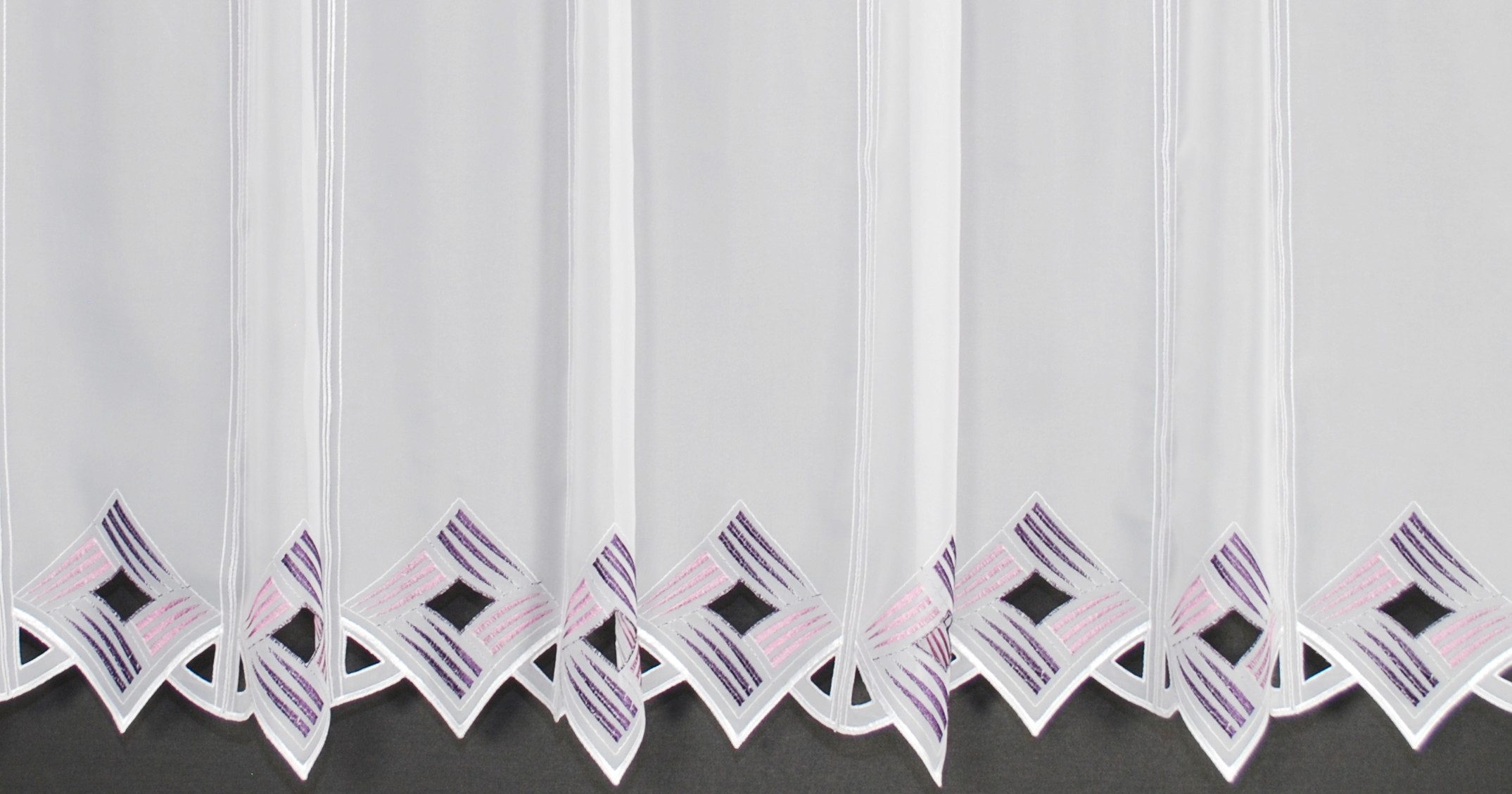 Gardinen Kranzusch Scheibengardine moderne Lochstickerei, Stangendurchzug, günstig online kaufen