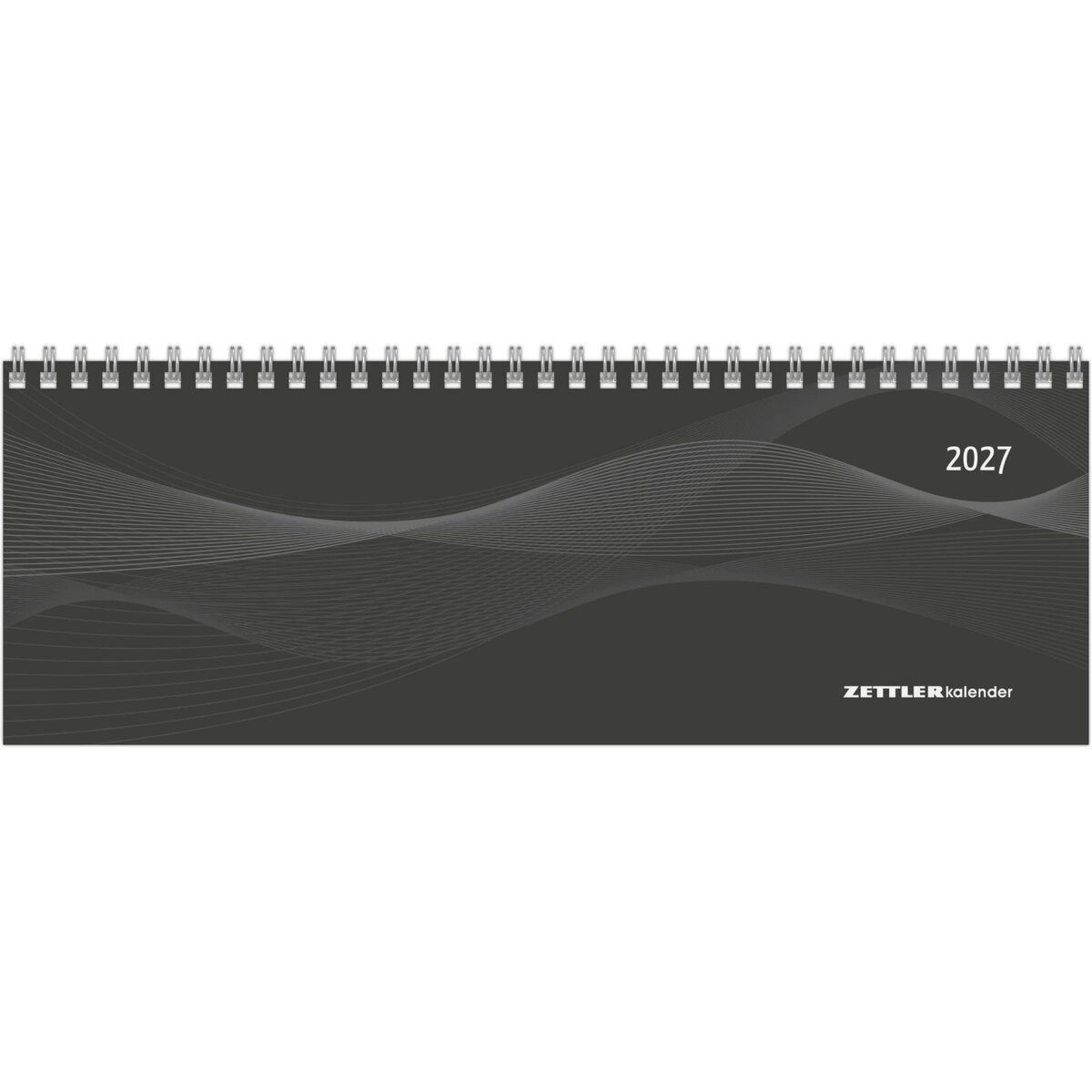 ZETTLER Schreibtischkalender Tischquerkalender 114 Profi 29,7x10,5cm 1 Woche/2 Seiten schwarz 2027