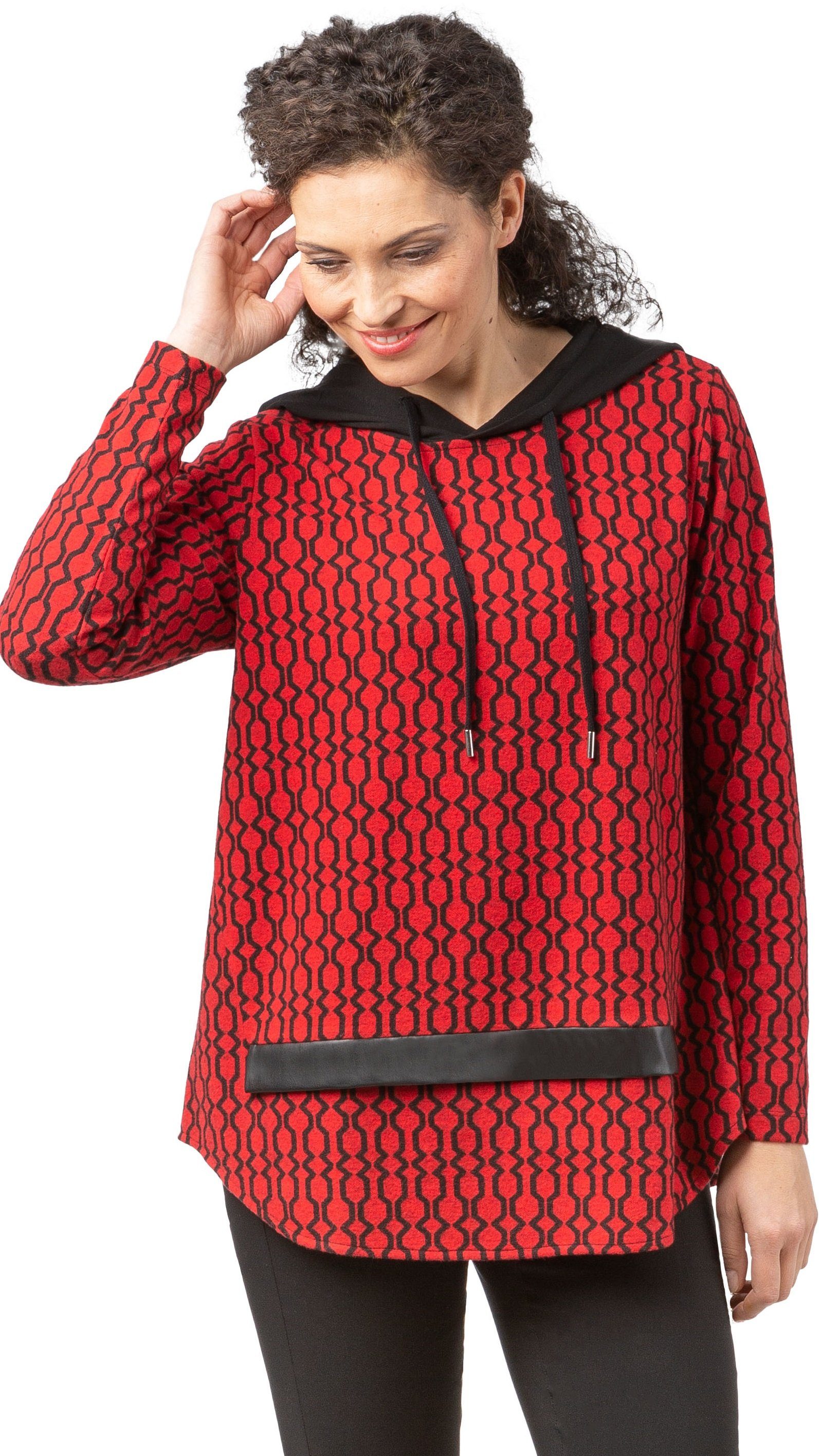 Estefania for woman Tunika 186-7642, mit Lederimitat und Nylonkapuze und Ny günstig online kaufen