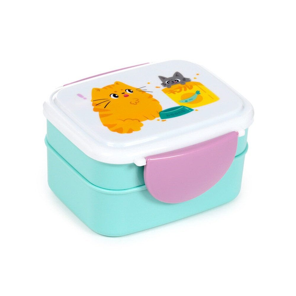 Puckator Lunchbox Beans & Co. Katzen Stapelbare Lunchbox