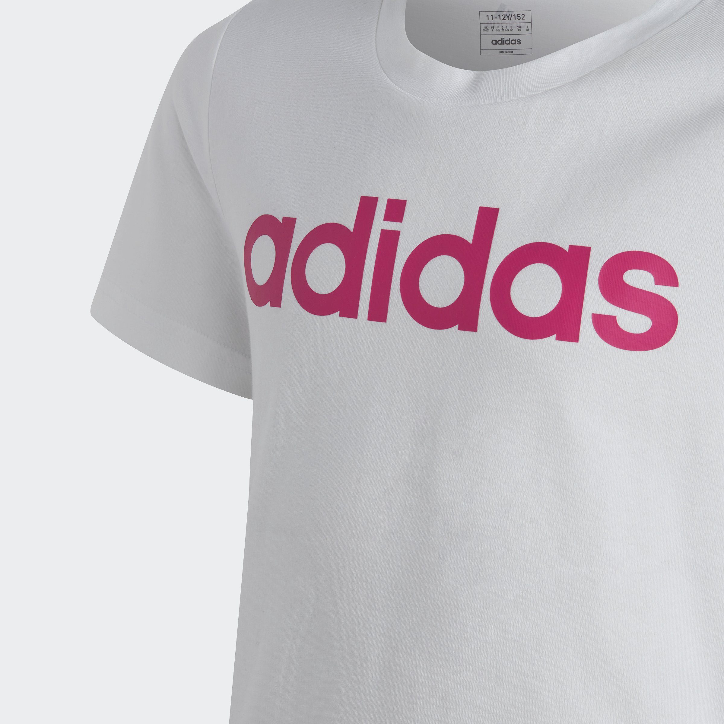 adidas Sportswear T-Shirt G LIN Lucid Fuchsia Semi / White T