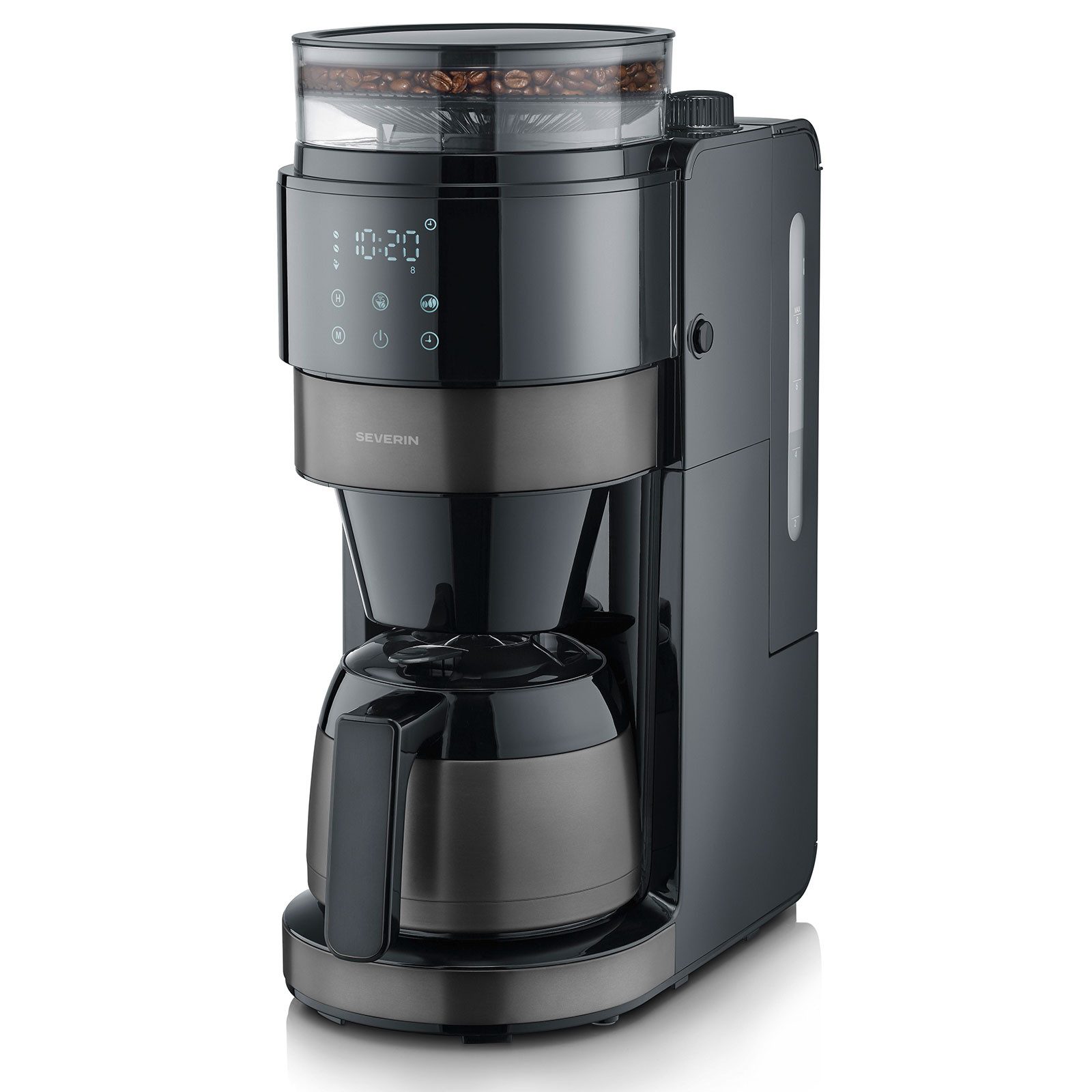 Severin Filterkaffeemaschine KA 4831, Filterkaffeemaschine mit integriertem Mahlwerk und Timer