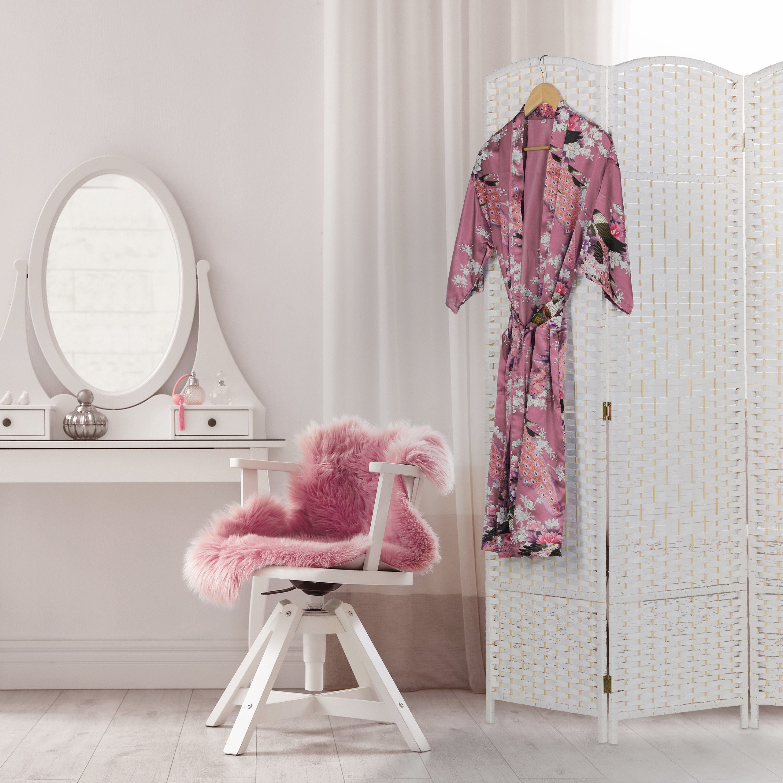 relaxdays Paravent 3-teiliger Paravent in Weiß günstig online kaufen