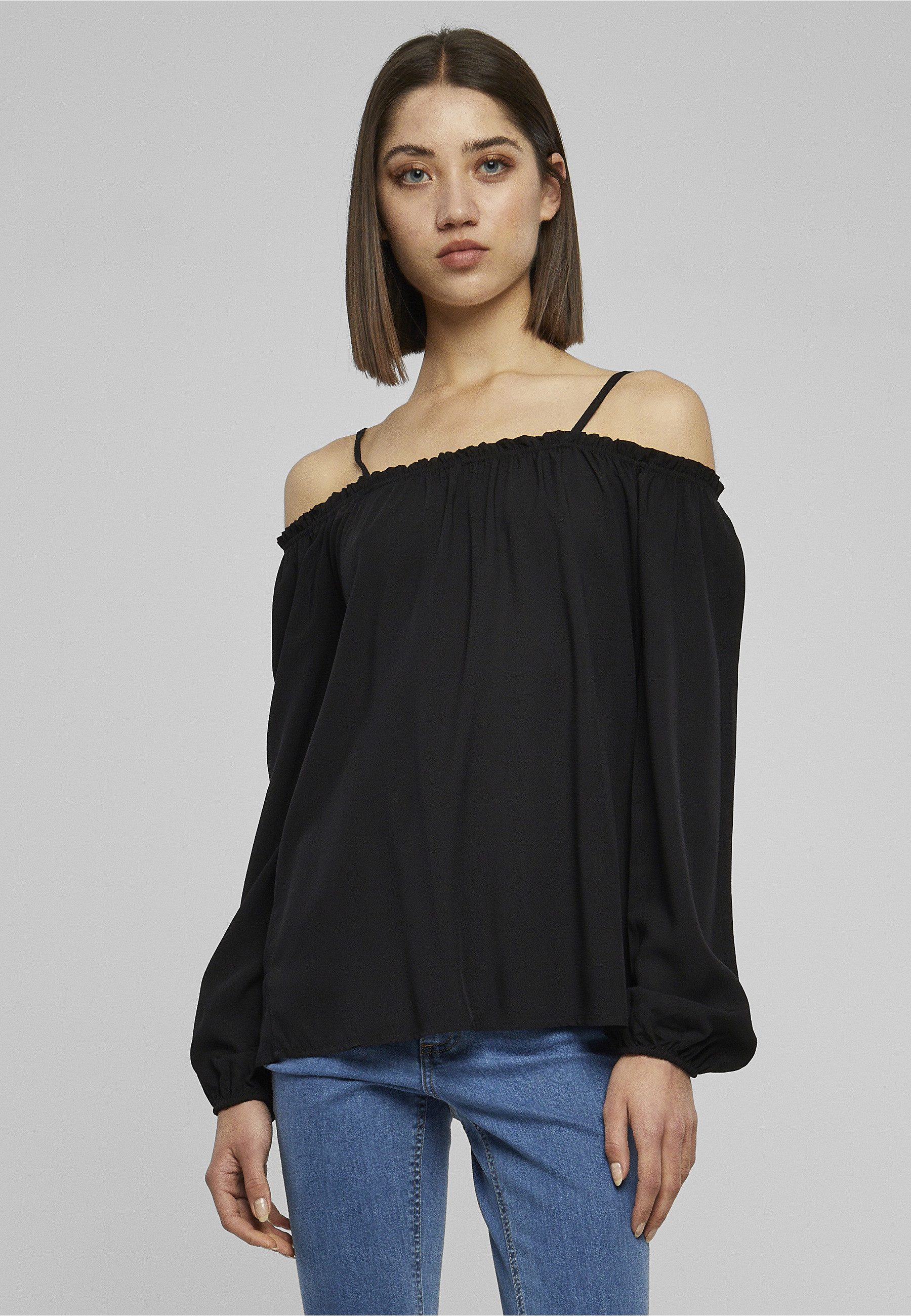 URBAN CLASSICS Langarmshirt Urban Classics Damen Ladies Cold Shoulder Longsleeve (1-tlg) – Bild 5 von 5