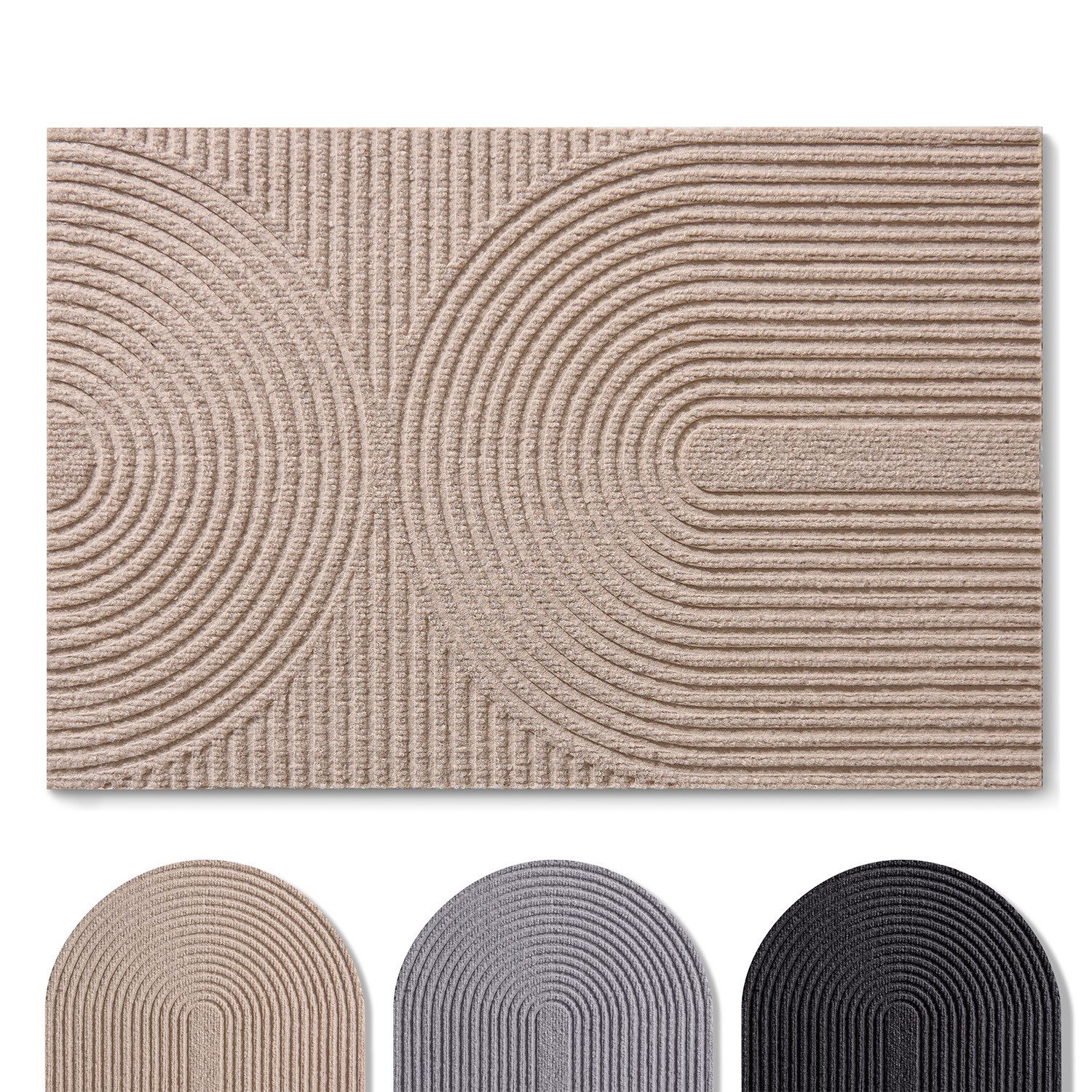 Blumtal Fußmatte rutschfeste Schmutzfangmatte aus langlebigem Polyester, Fußmatte innen/Schmutzfangmatte außen