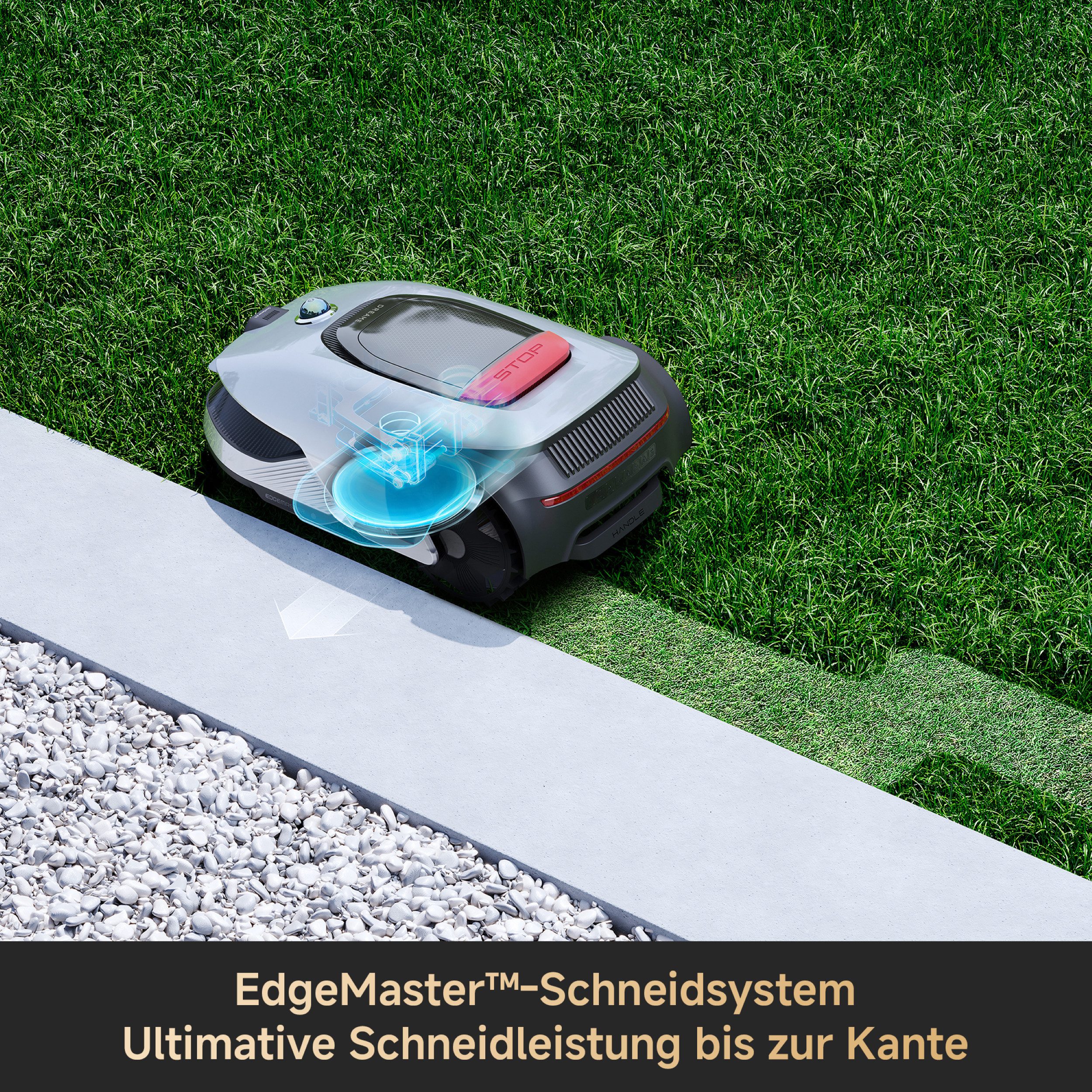 Dreame Rasenmähroboter Roboticmower A2, bis 3000 m² Rasenfläche, KI-Hindernisvermeidung, präzise Kantenpflege & duales Kartenmanagement