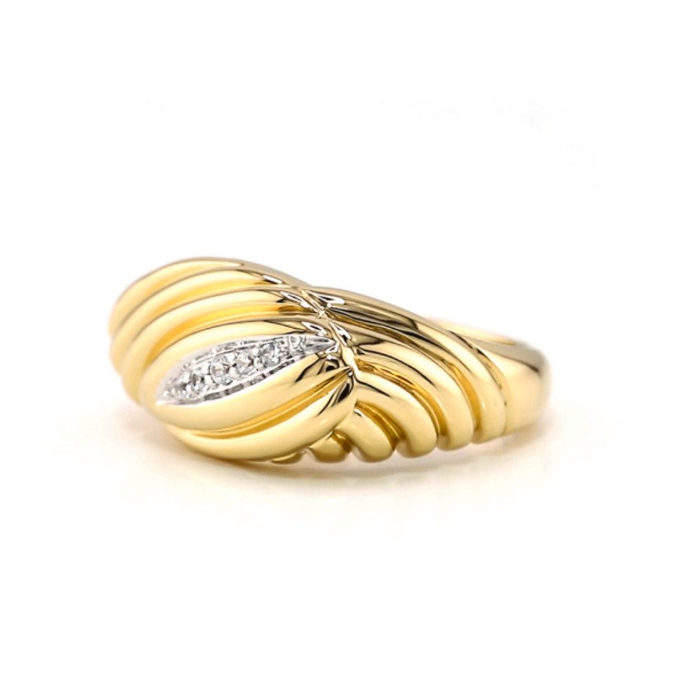 Cavill Silberring Cavill Damenring Sterlingsilber 925 vergoldet 0,06 ct Zir günstig online kaufen