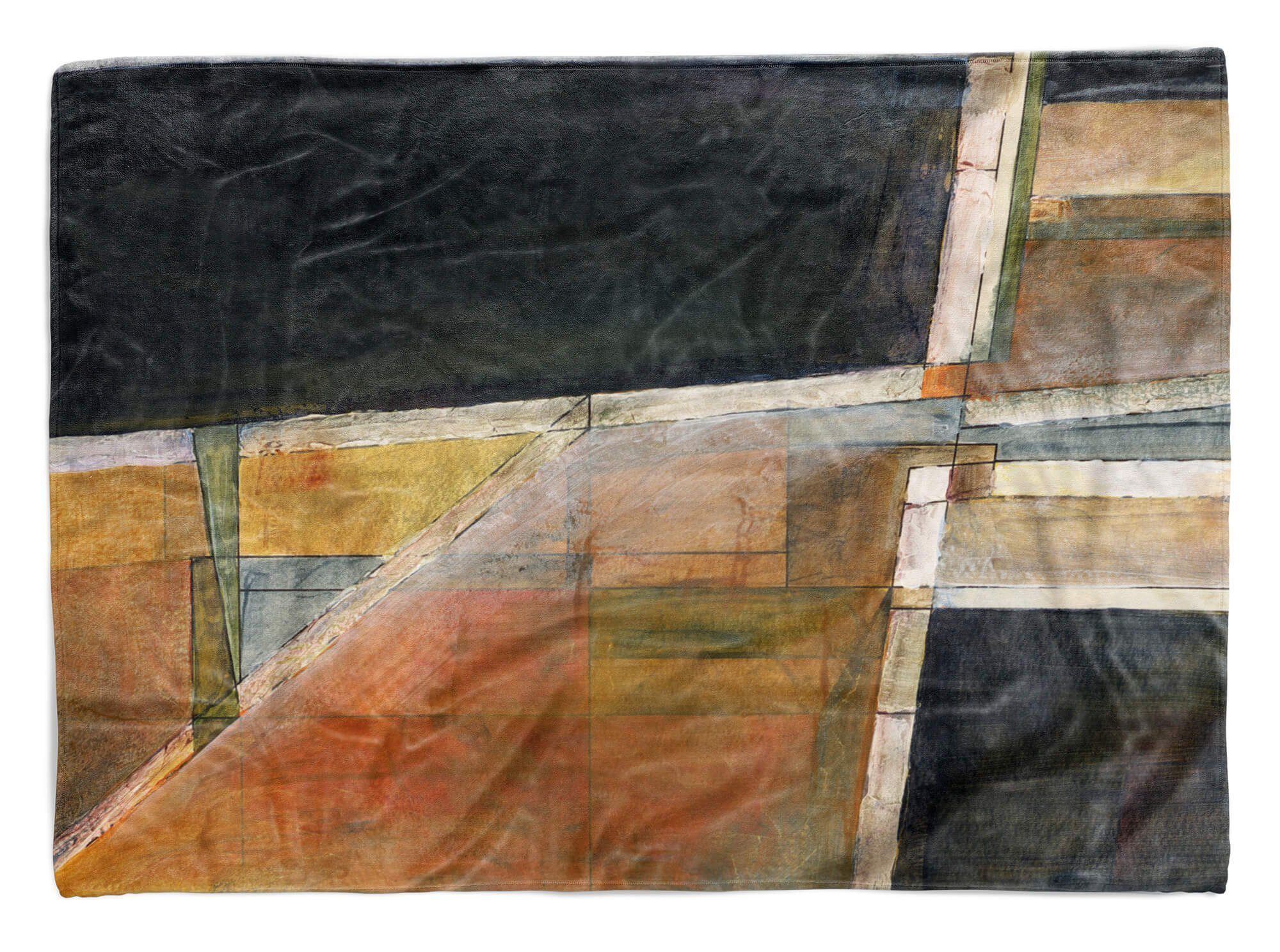Sinus Art Handtücher Handtuch Strandhandtuch Saunatuch Kuscheldecke mit Fotomotiv Abstrakt Malerei Kunst, Baumwolle-Polyester-Mix (1-St), Handtuch