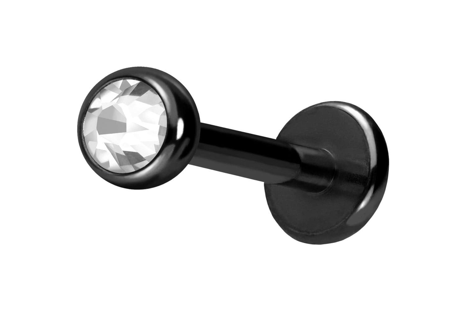 PIERCINGLINE Piercing-Set Chirurgenstahl Labret KRISTALL (Labrets, 1-tlg)