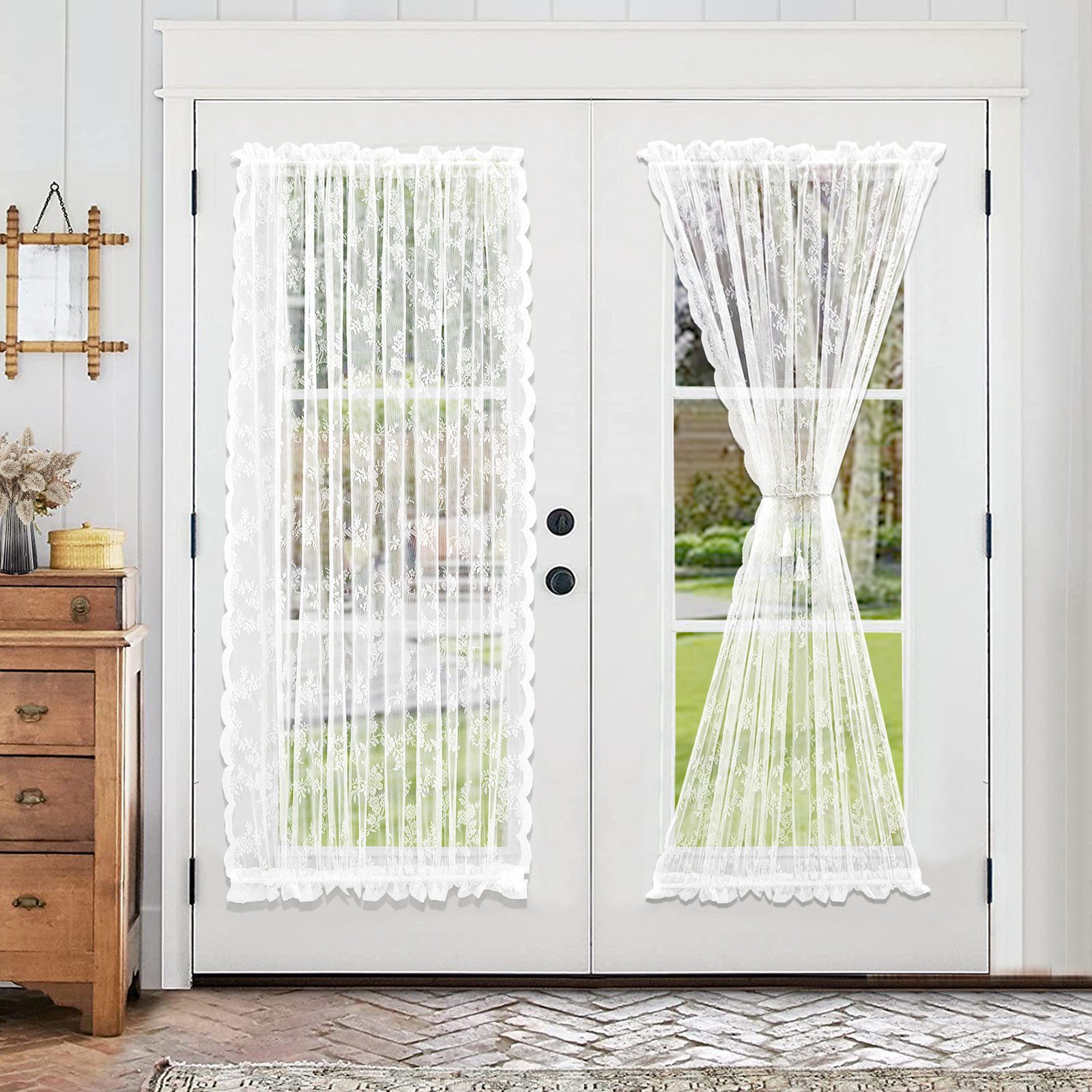 Sunicol Türvorhang Scheibengardine, Französische, Transparent, Fenster Inse günstig online kaufen