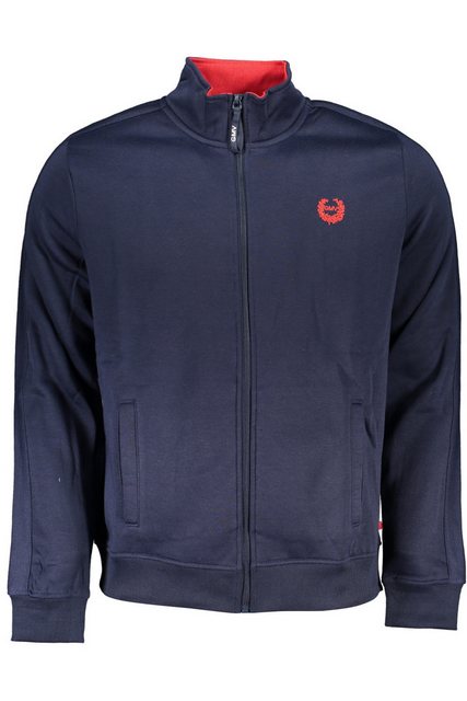 GIAN MARCO VENTURI Sweatshirt Herren-Sweatshirt Blau Langarm mit Reißversch günstig online kaufen