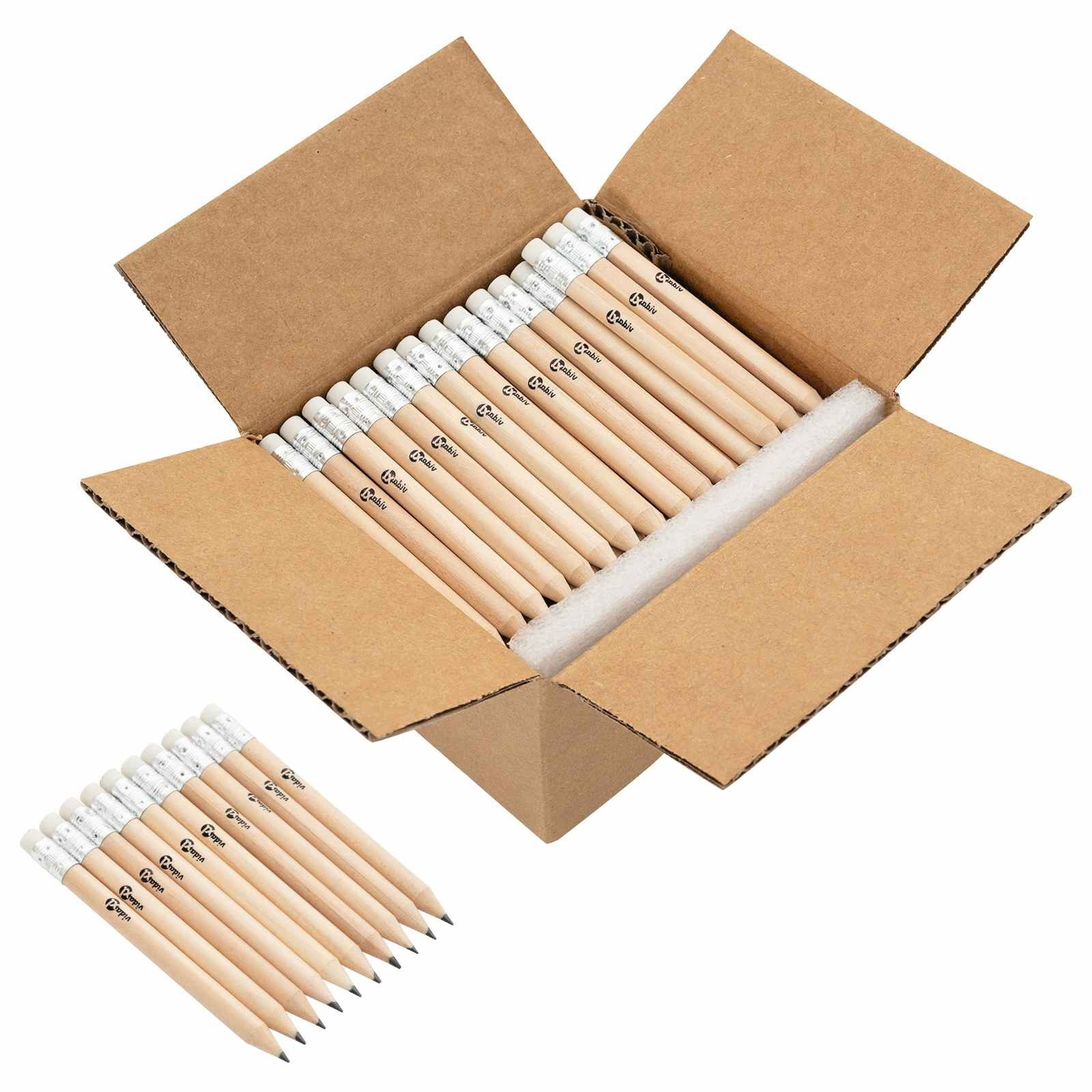 vidaXL Bleistift HB Bleistifte Ø 0,7 x 10 cm Natur Massives Poplar Holz, (300-tlg)