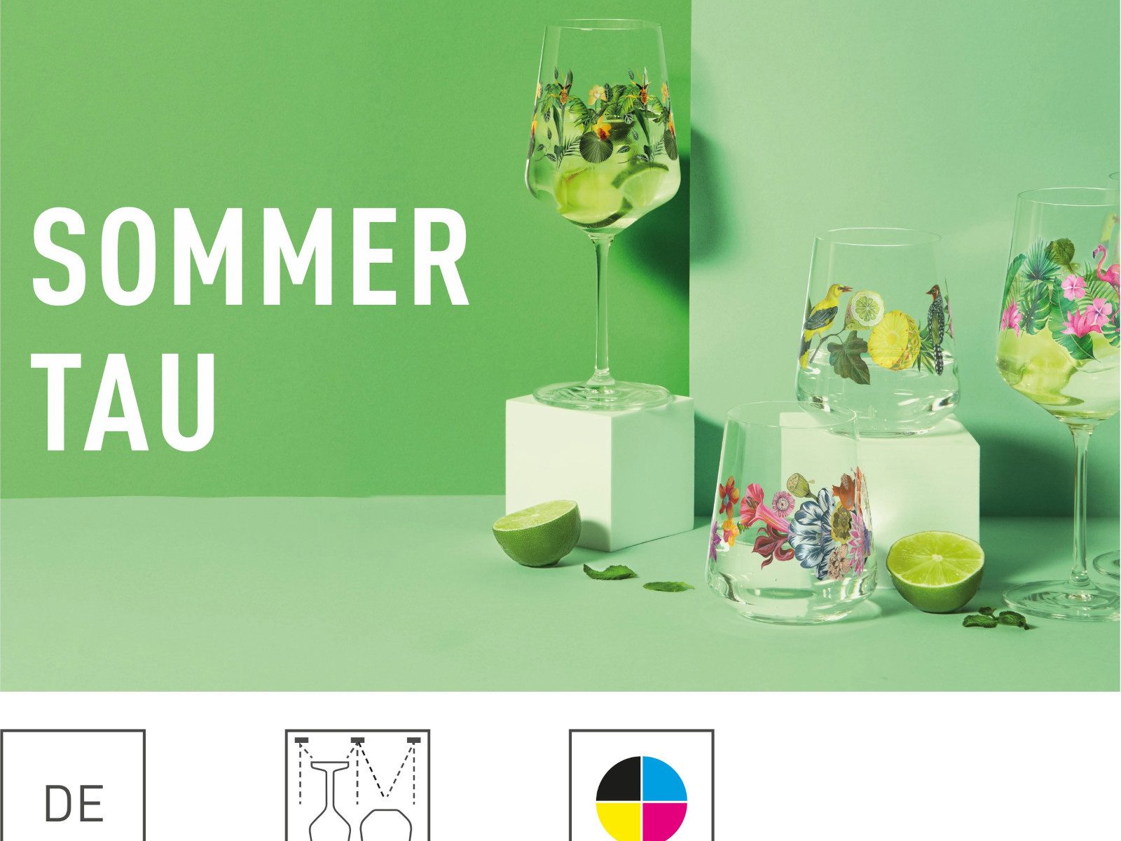 Ritzenhoff Gläser-Set Sommertau Hugo 2er Set F23, Kristallglas