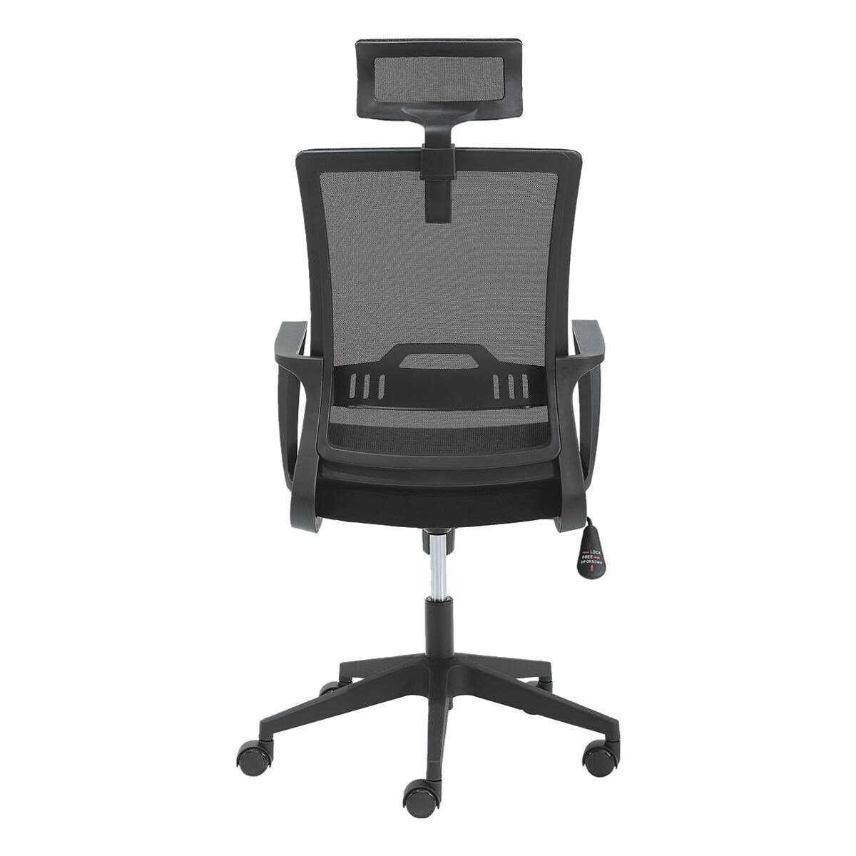 Mayer Sitzmöbel Schreibtischstuhl mySTUDIO, mit Armlehnen, Kopfstütze, Flachsitz, Netzrücken, Lendenwirbelstütze