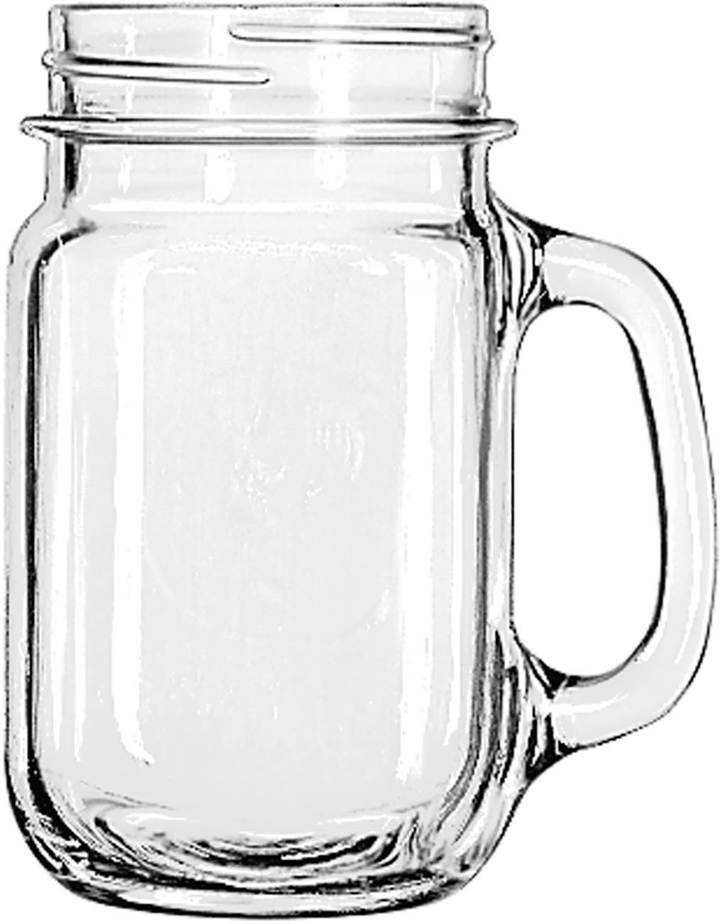 LIBBEY Gläser-Set Libbey Trinkglas, 12er Set -DRINKING JARS-, Glas, 488 ml, hochwertig verarbeitet, im modernen Design