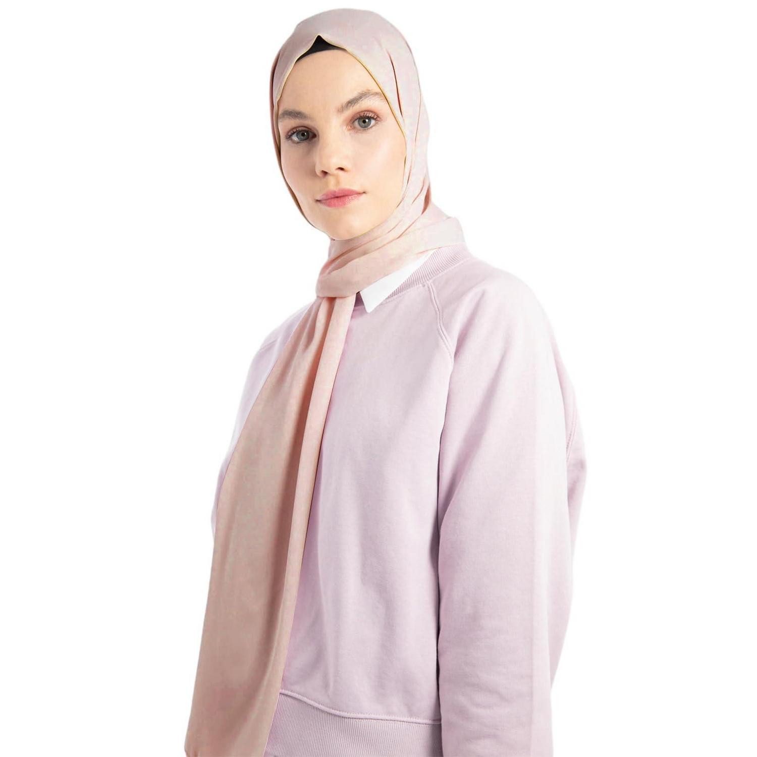 LuxusKollektion Kopftuch Hijab Chiffon Schal Damen Beige 180x70cm, (1-St)