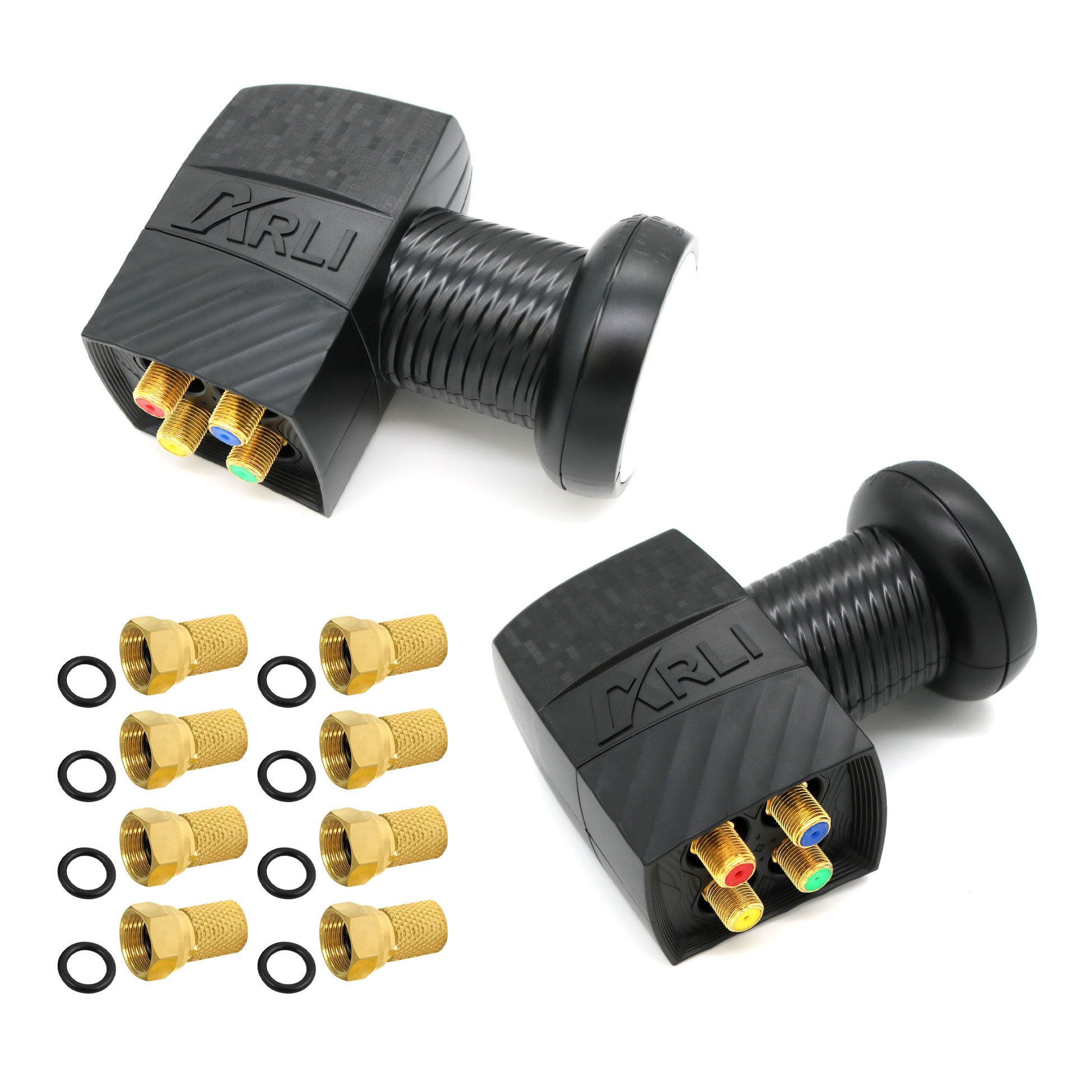 ARLI 2er Set / Pack - 10744 Universal-Quad-LNB (für 4 Teilnehmer)