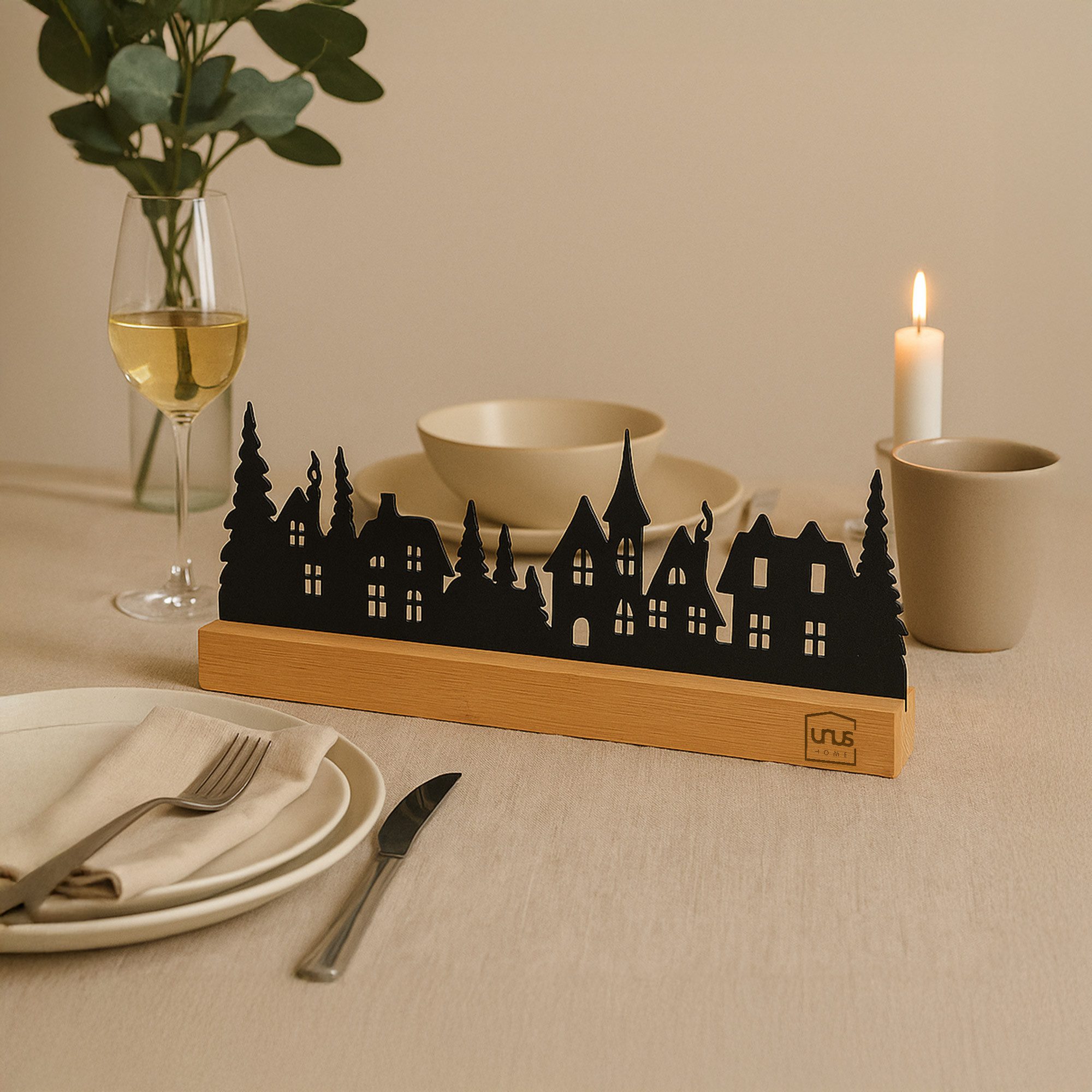 UNUS HOME Dekofigur Aufsteller Häuserlandschaft mit günstig online kaufen