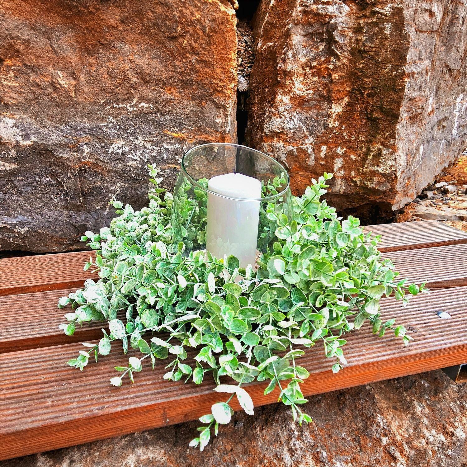 Kunstkranz Deko Eukalyptus Kranz JULERTE, grün-grau, Ø40cm Eukalyptus, artplants