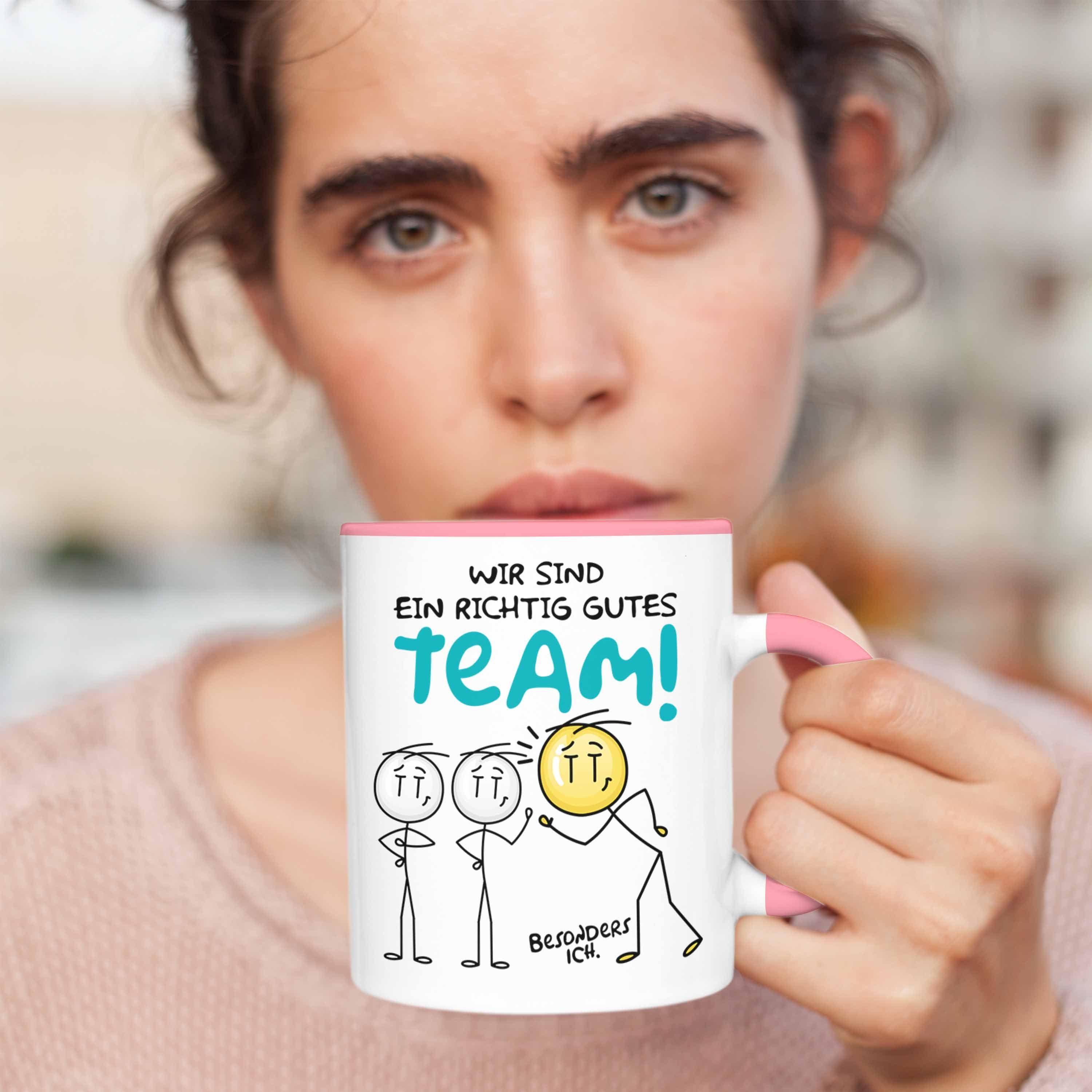 Tasse Geschenk Team Rosa Dankeschön Bestes Geschenkidee Tasse für Dan Trendation Kaffeetasse