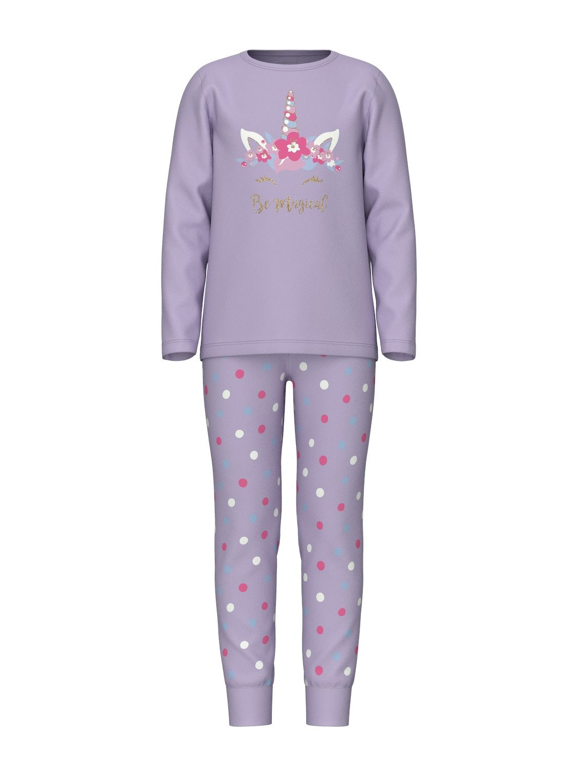 Name It Schlafanzug NKFNIGHTSET PASTEL LILAC MAGICAL NOOS