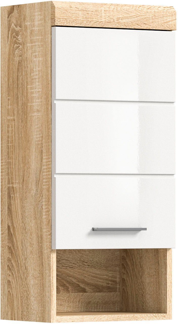 Hängeschrank Siena, Breite 37cm, 1 Tür, 1 offenes Fächer, 1 Einlegeboden, MDF-Front