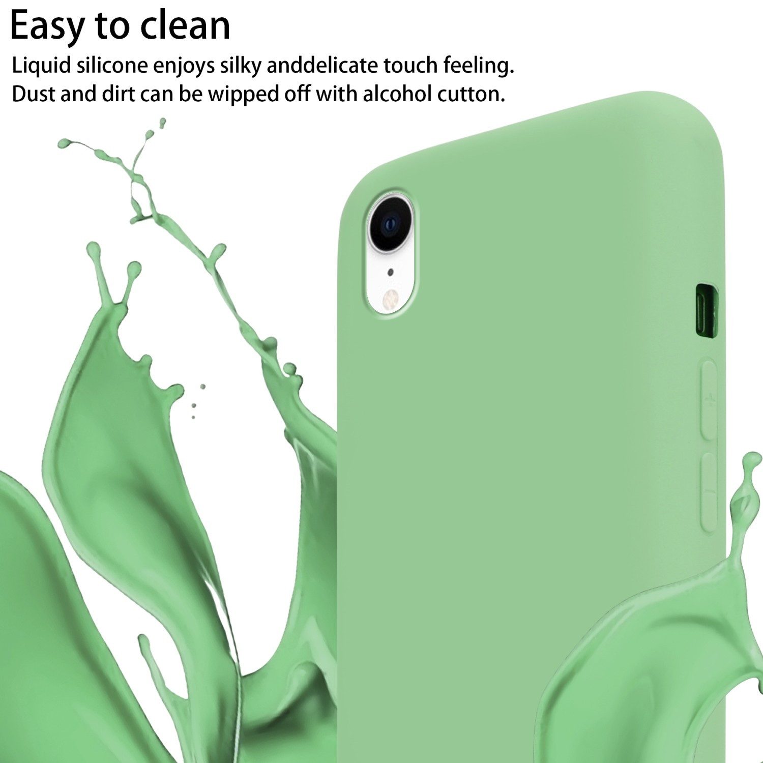 Cadorabo Handyhülle für iPhone XR Kette Apple iPhone XR, TPU Silikon Handy Schutzhülle - Hülle - Liquid Style - mit Handykette