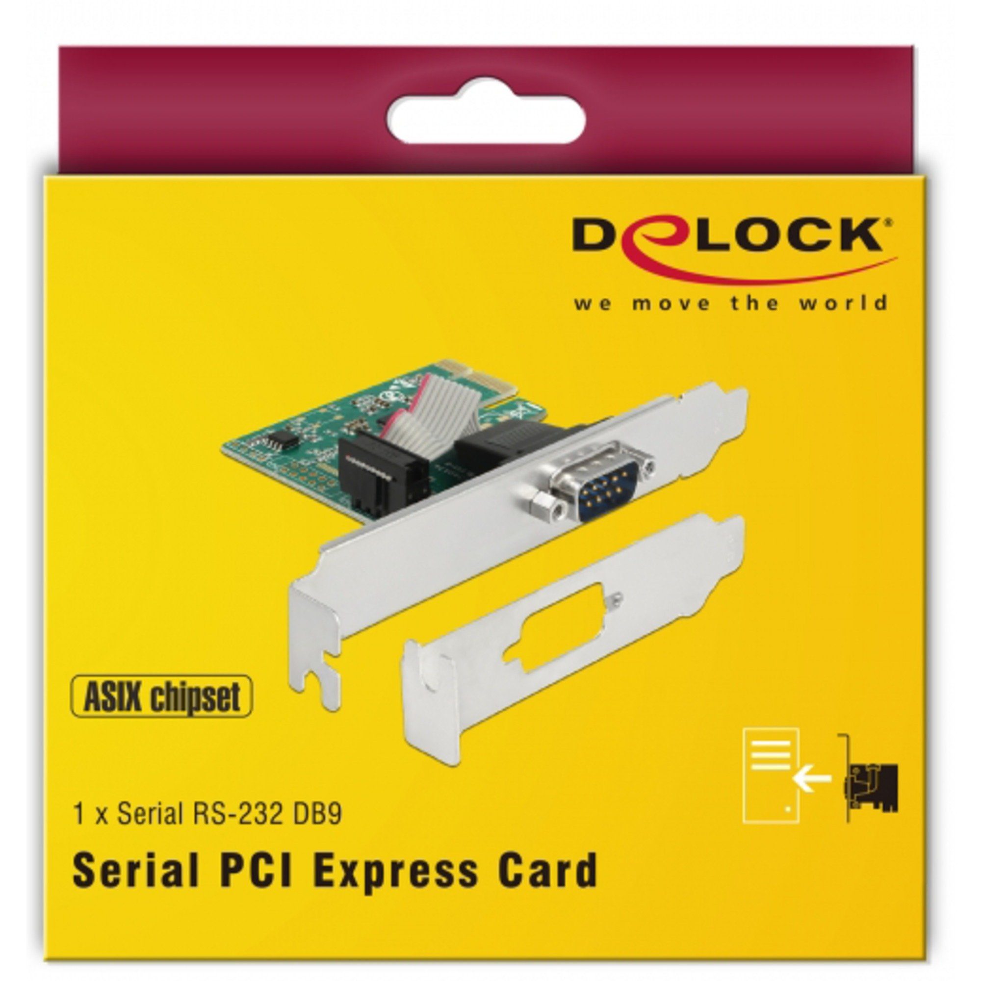 DeLOCK PCIe > 1 x Seriell RS-232, Adapter Mainboard
