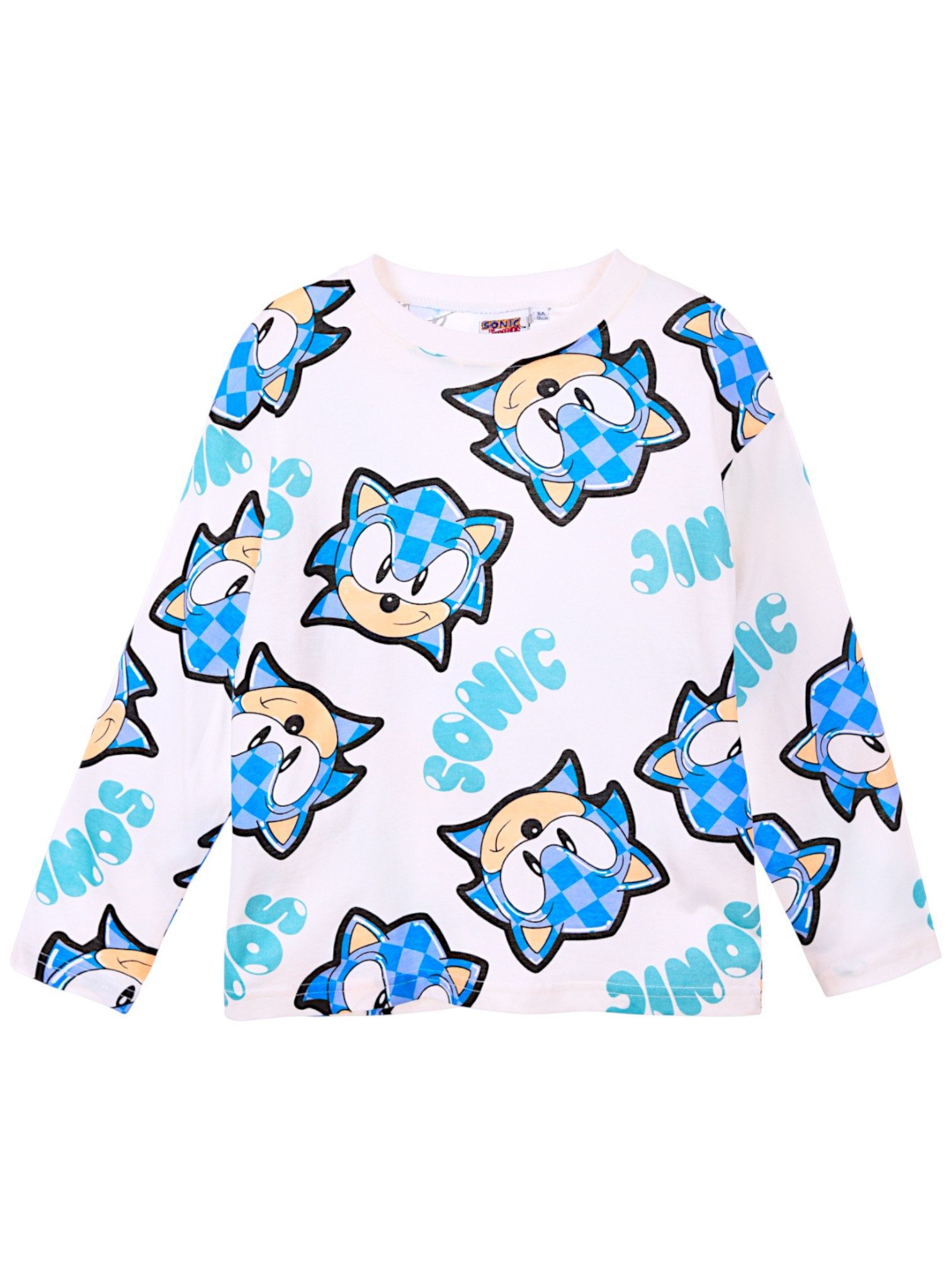 Sonic SEGA Langarmshirt Jungen Shirt aus Baumwolle Gr. 104 - 152 cm