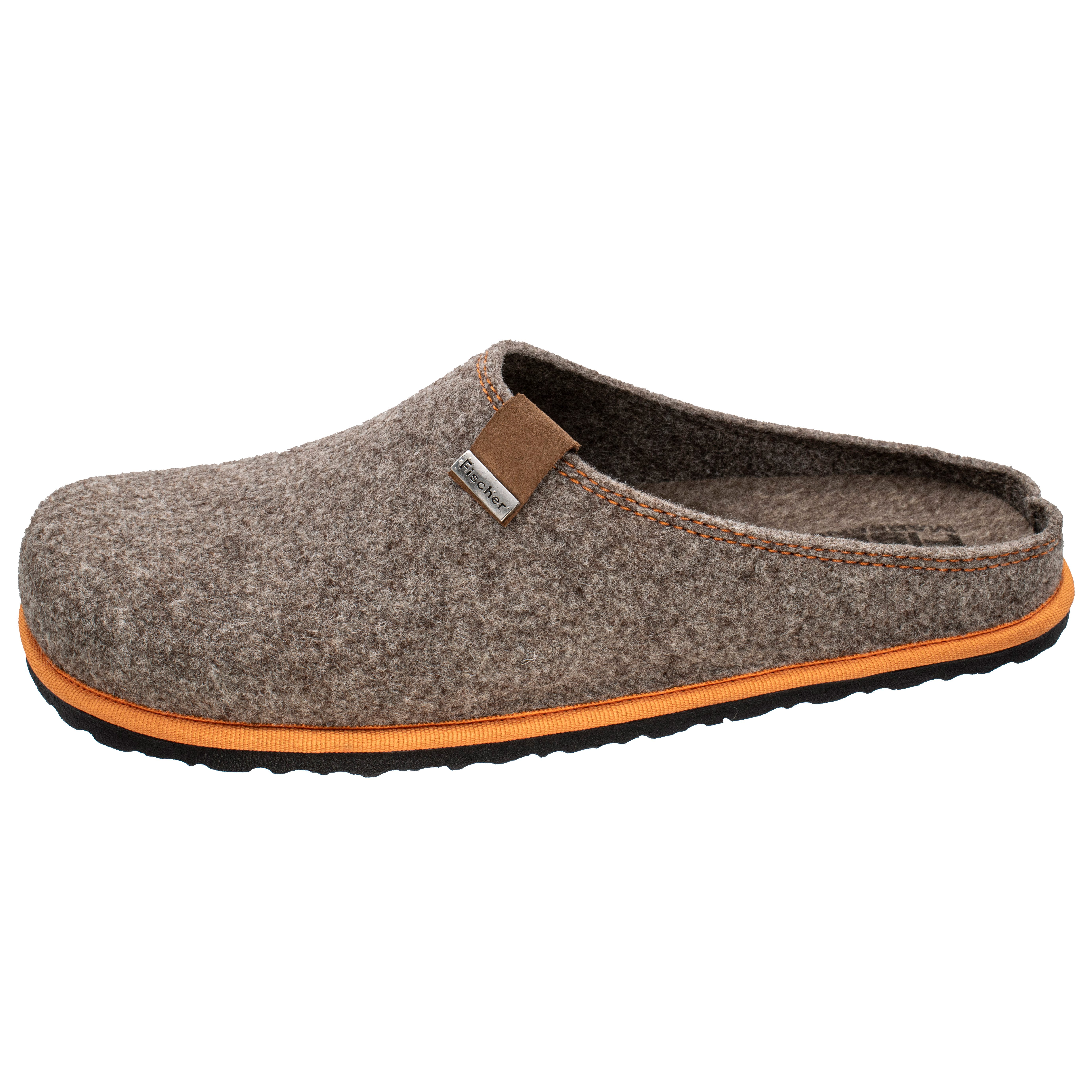 Fischer-Markenschuh Helge Pantoffel aus recyceltem PET Filz, Einlegesohle aus Filz herausnehmbar