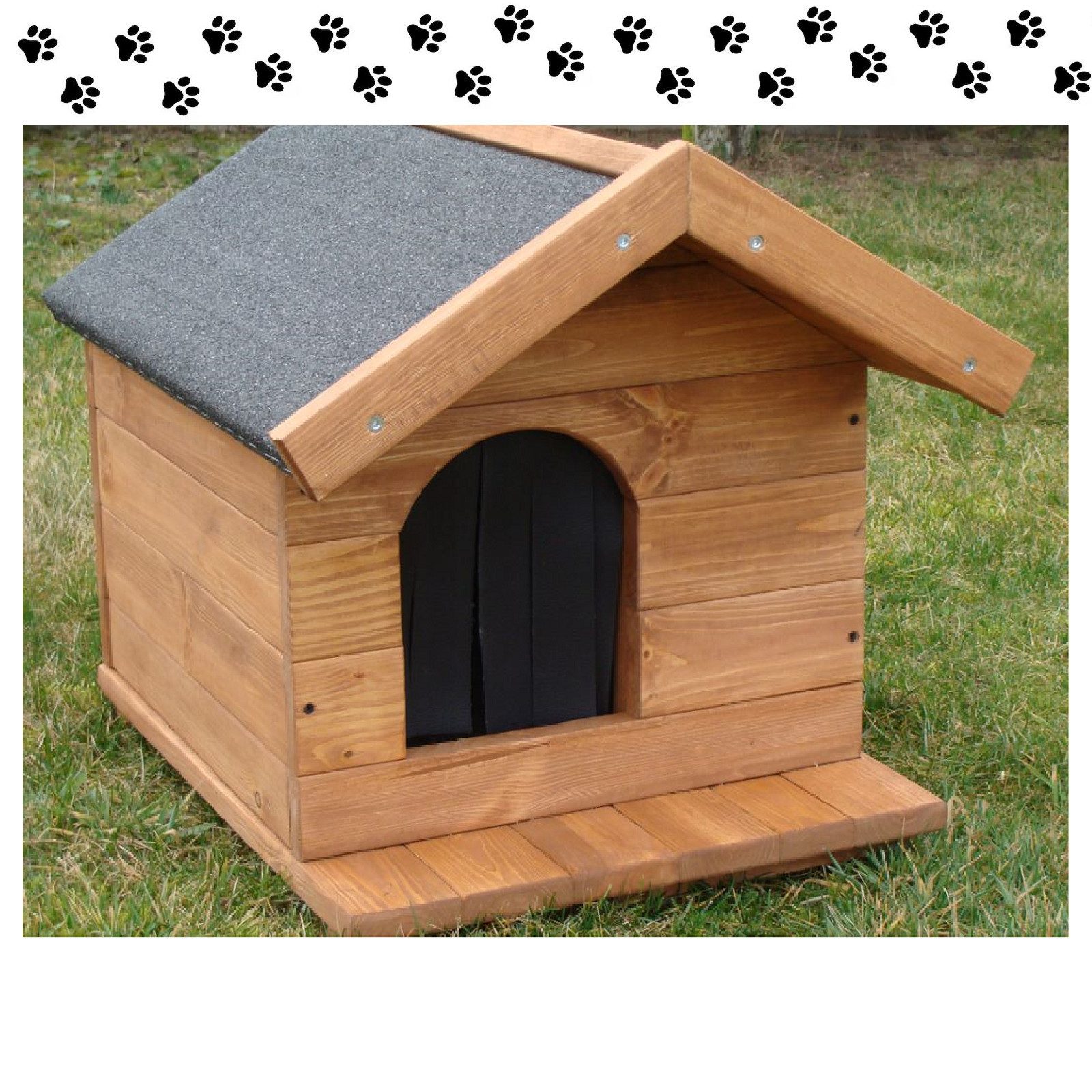 QLS Hundehütte K5, Hundehaus Höhle Katzenhaus Isoliert Wetterfest Outdoor 50x45x53 cm
