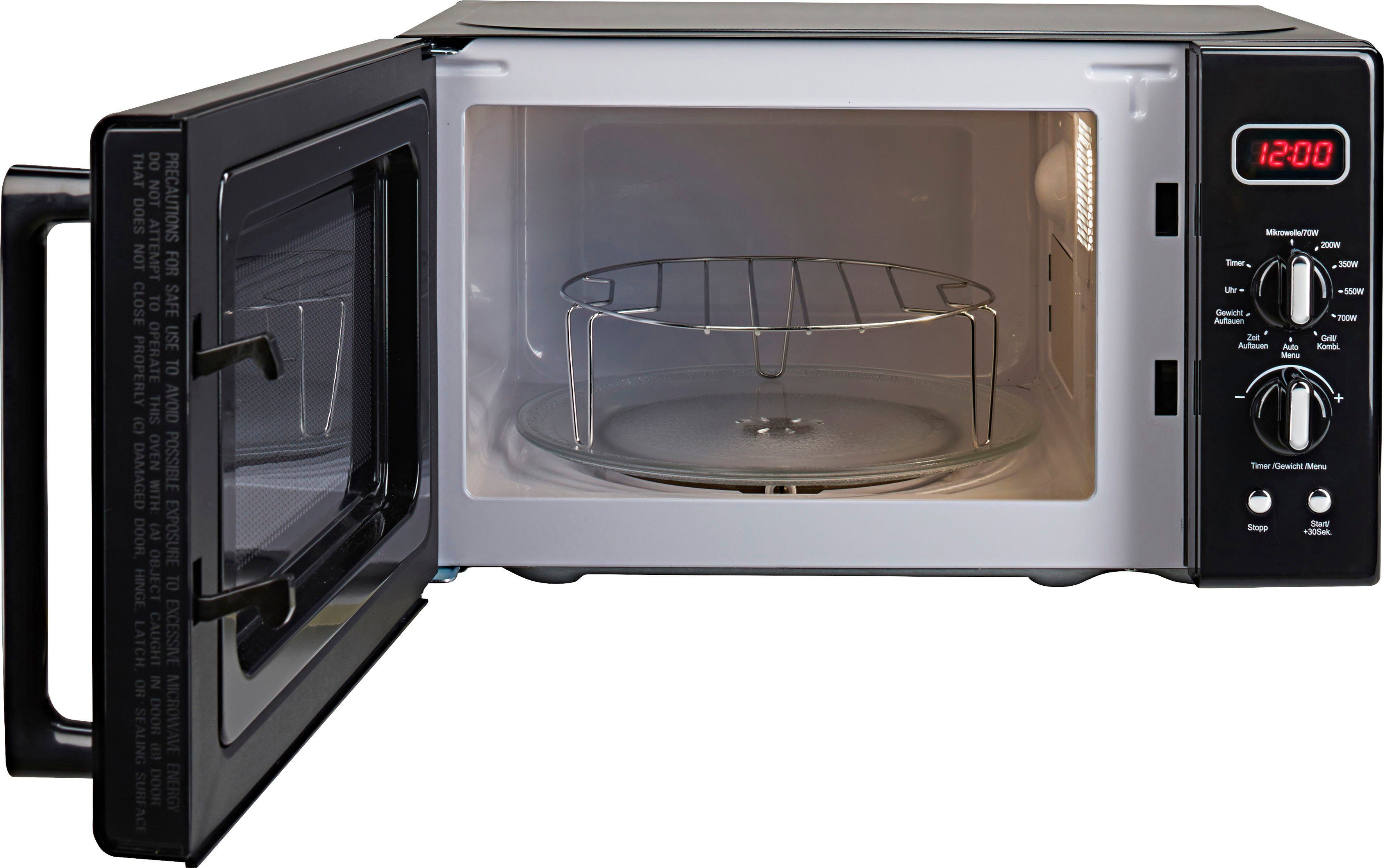 Hanseatic Mikrowelle AG720CE6-PM, Grill, Mikrowelle, 20 l, 5 Leistungsstufen und Auftaufunktion