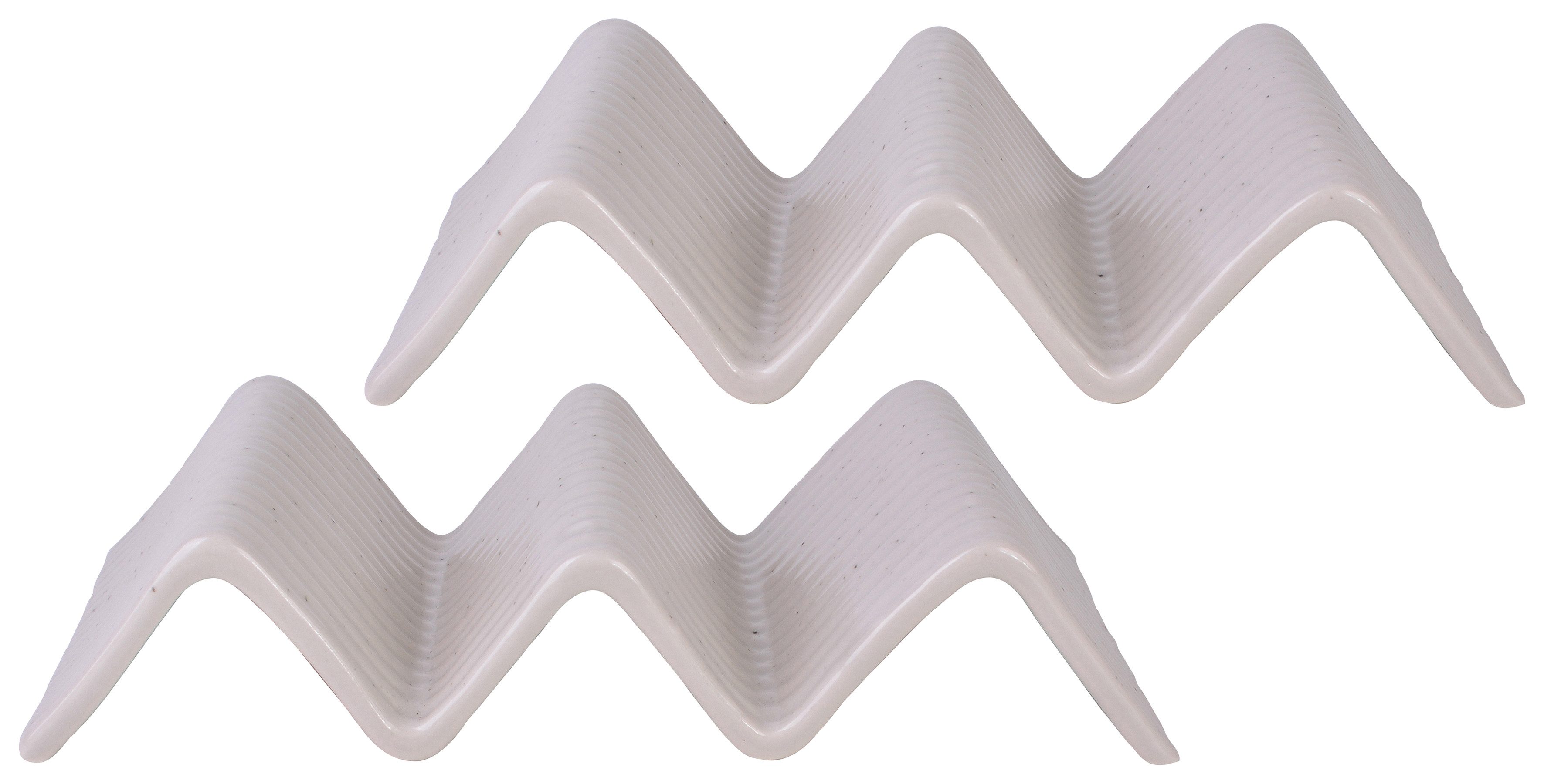 CreaTable Servierplatte Taco Stand, Steinzeug, (Set, 2-tlg), Servier Set, Topaktueller „Streat Food“ Trend