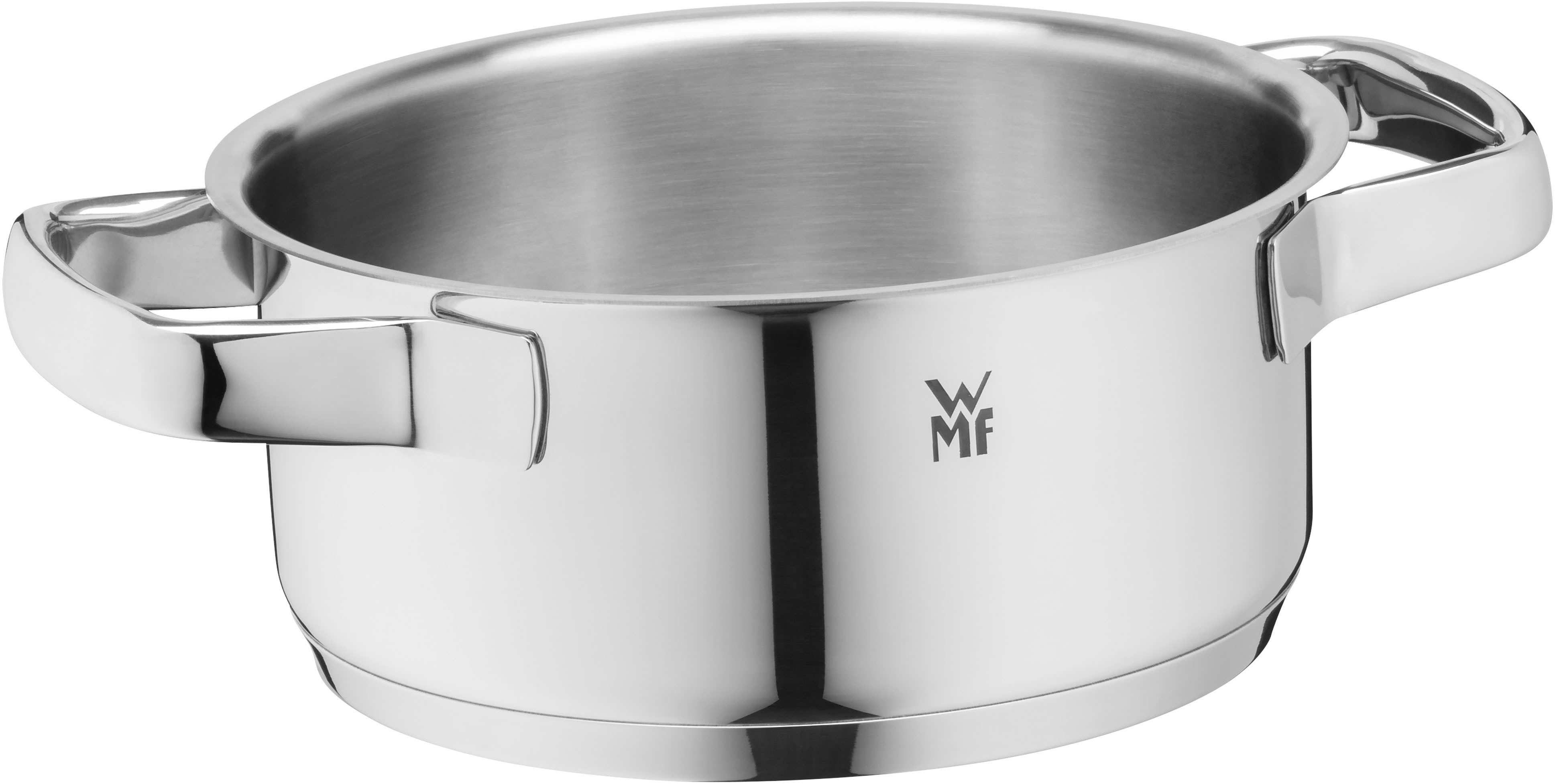 WMF Bratentopf Compact Cuisine, Cromargan® Edelstahl Rostfrei 18/10 (2-tlg), wärmeduzierende Hohlgriffe, Innenskalierung, Schüttrand