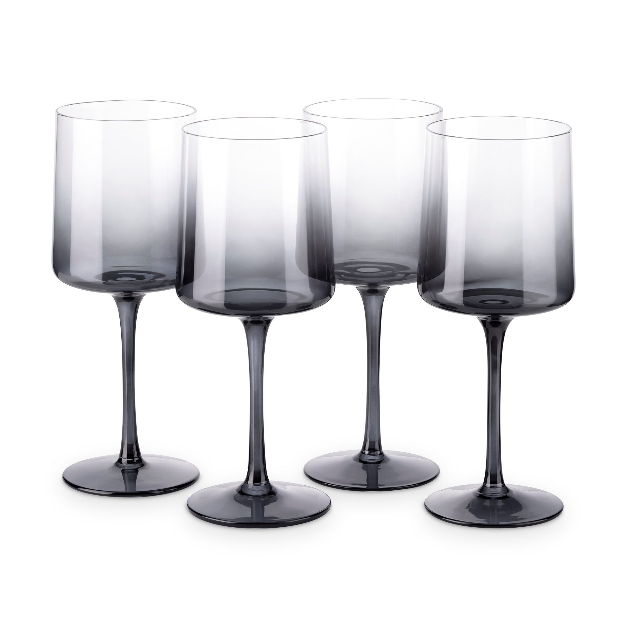 Navaris Weinglas grau getönte Weingläser 4er-Set Farbige Weingläser mit Stiel, Glas