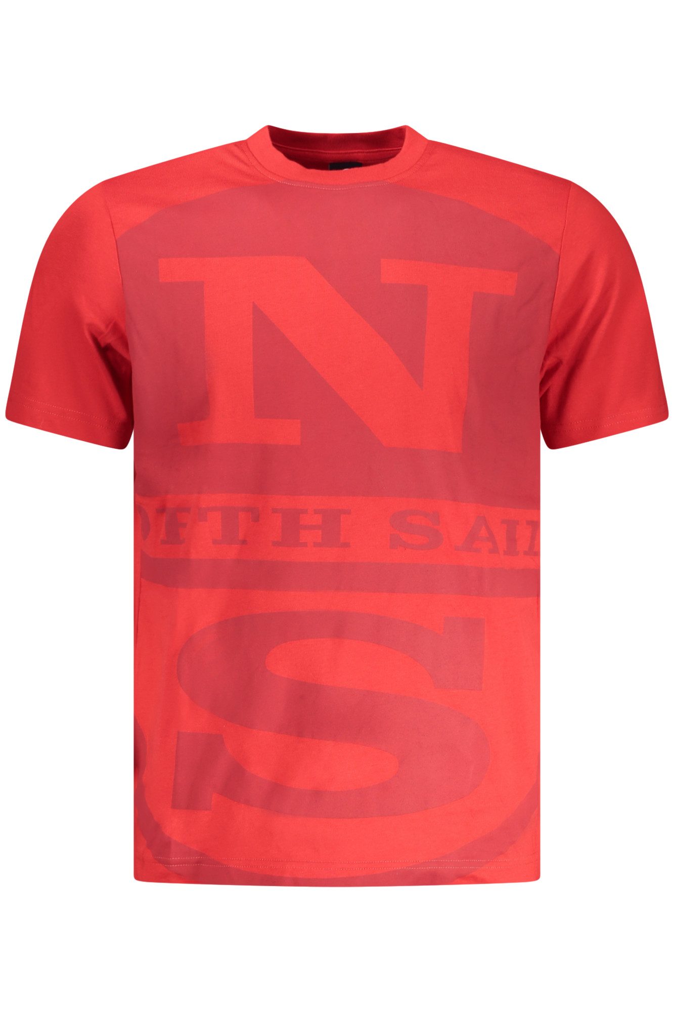 North Sails T-Shirt Herren Rot Kurzarm T-Shirt mit Rundhals und