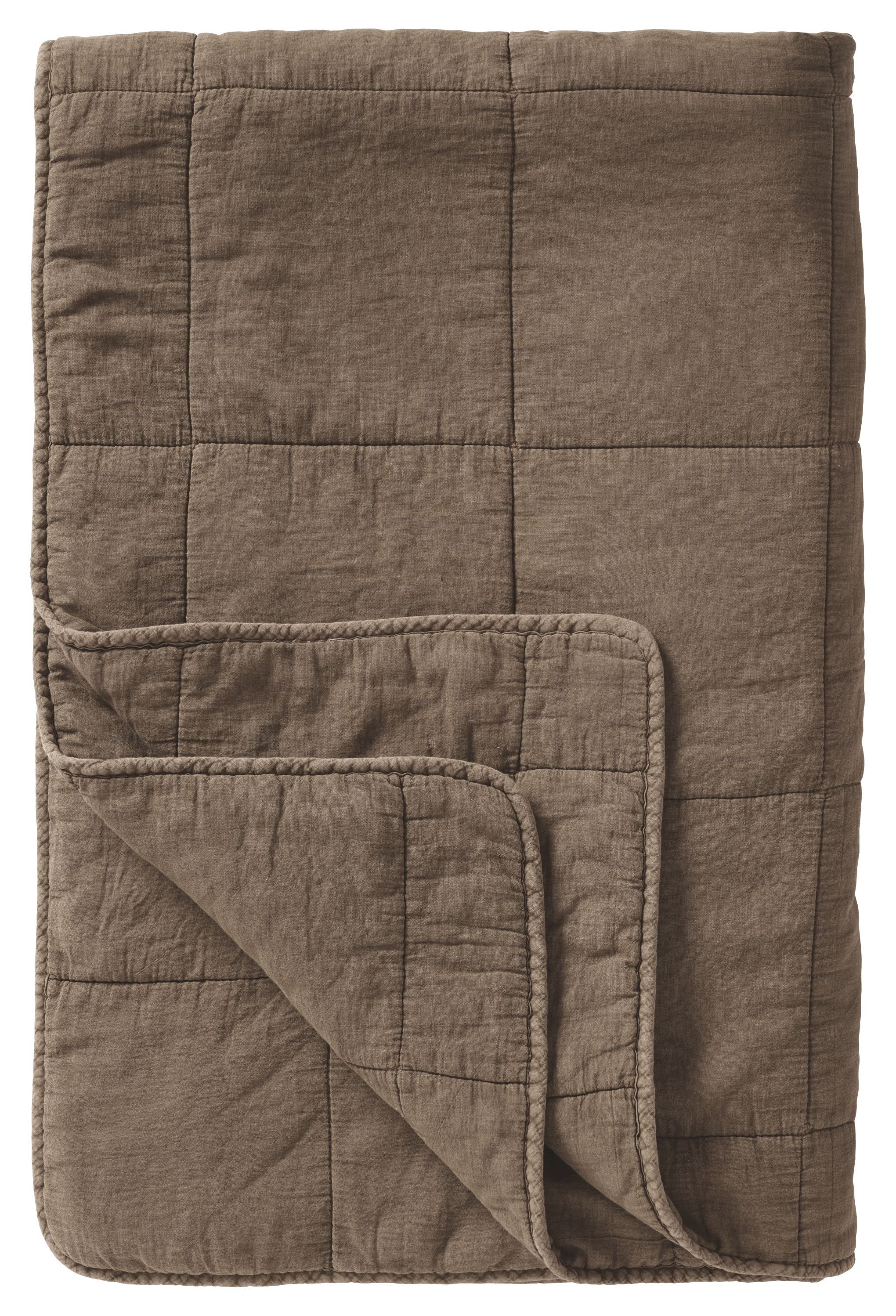 Ib Laursen Tagesdecke Ib Laursen - Decke Quilt Wohndecke Überwurf 130x180cm Truffle