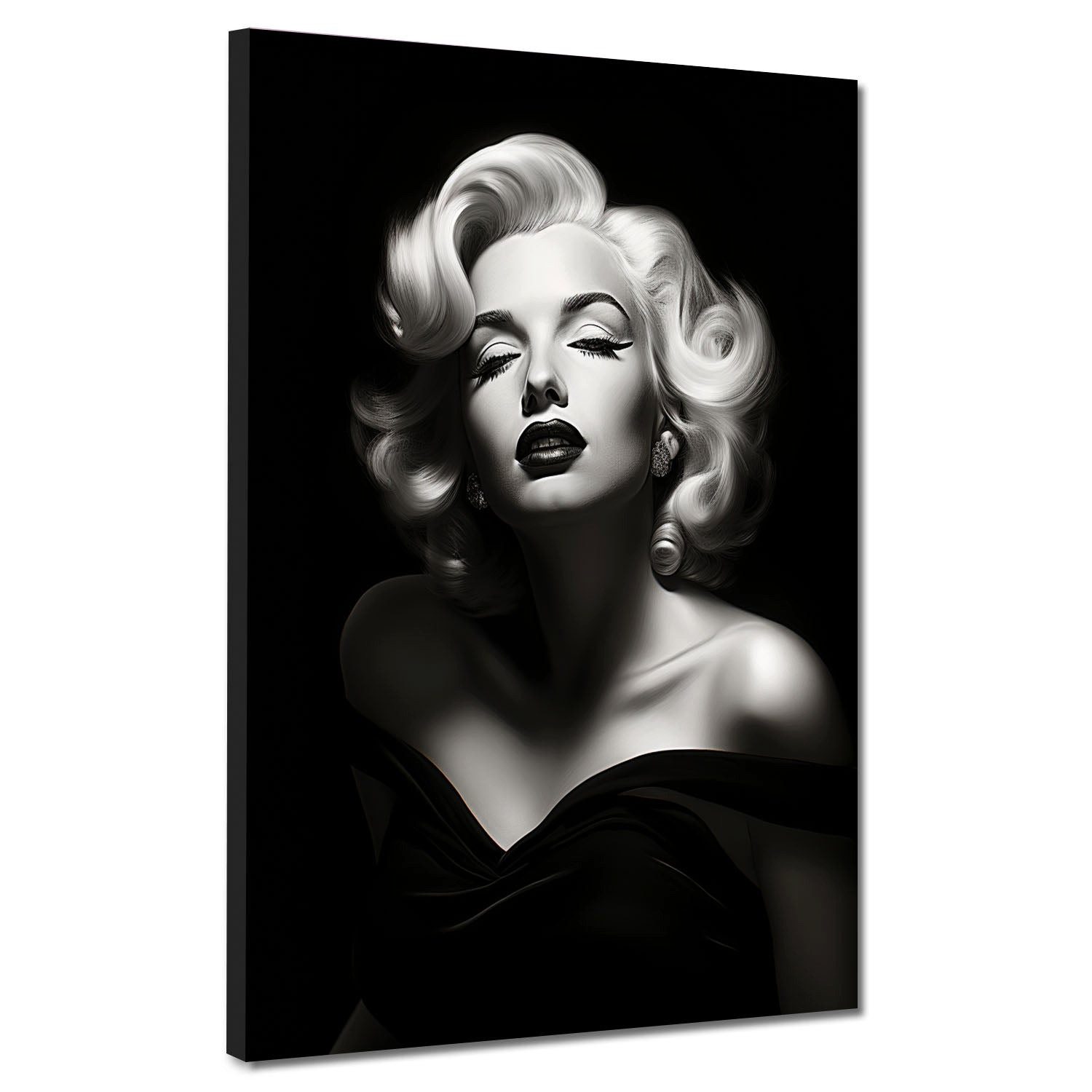Artedinoi Leinwandbild Beautiful Marilyn Black Style Leinwandbild Wandbild günstig online kaufen