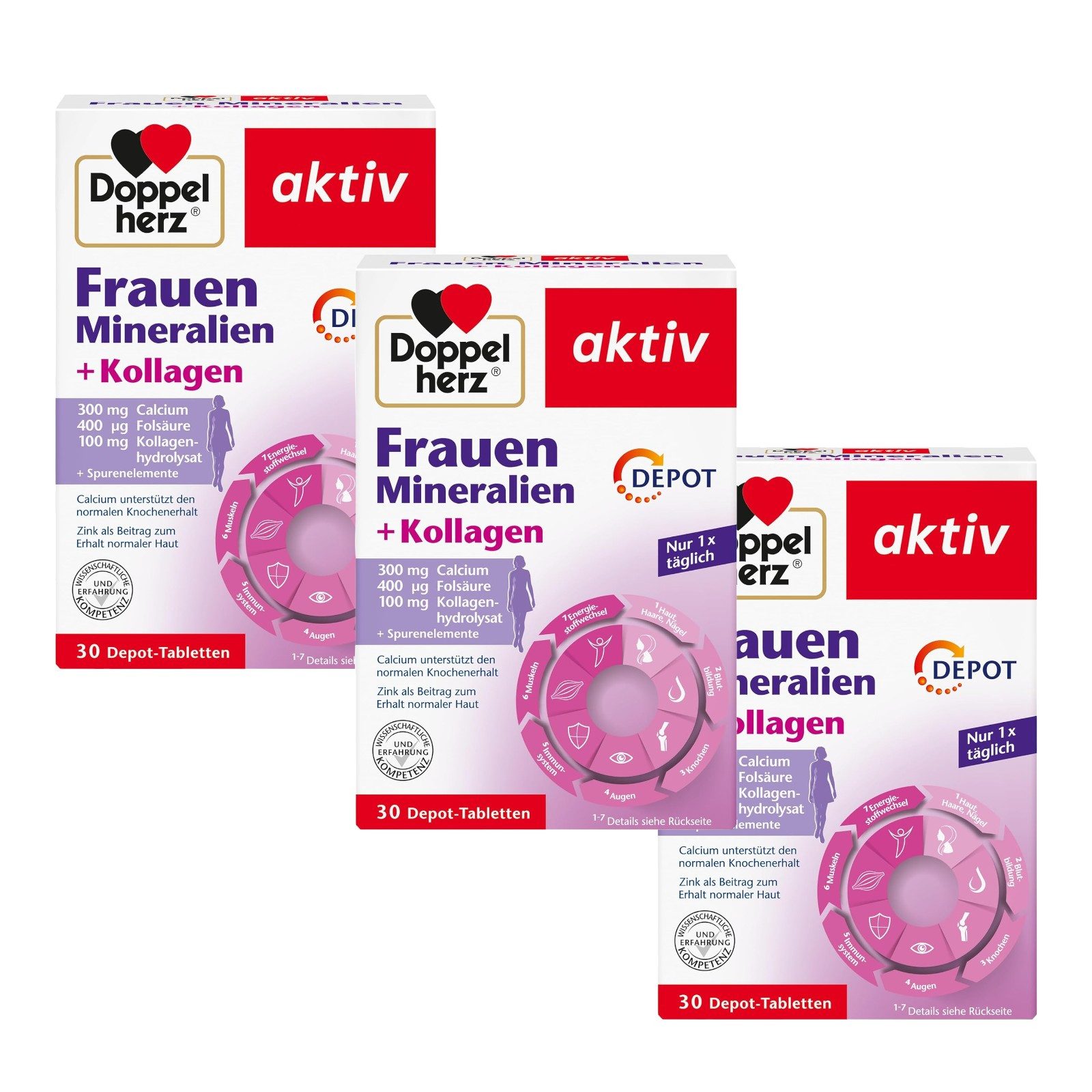 Doppelherz Doppelherz Frauen Mineralien + Kollagen Tabletten 3x30 Stk. Kapseln