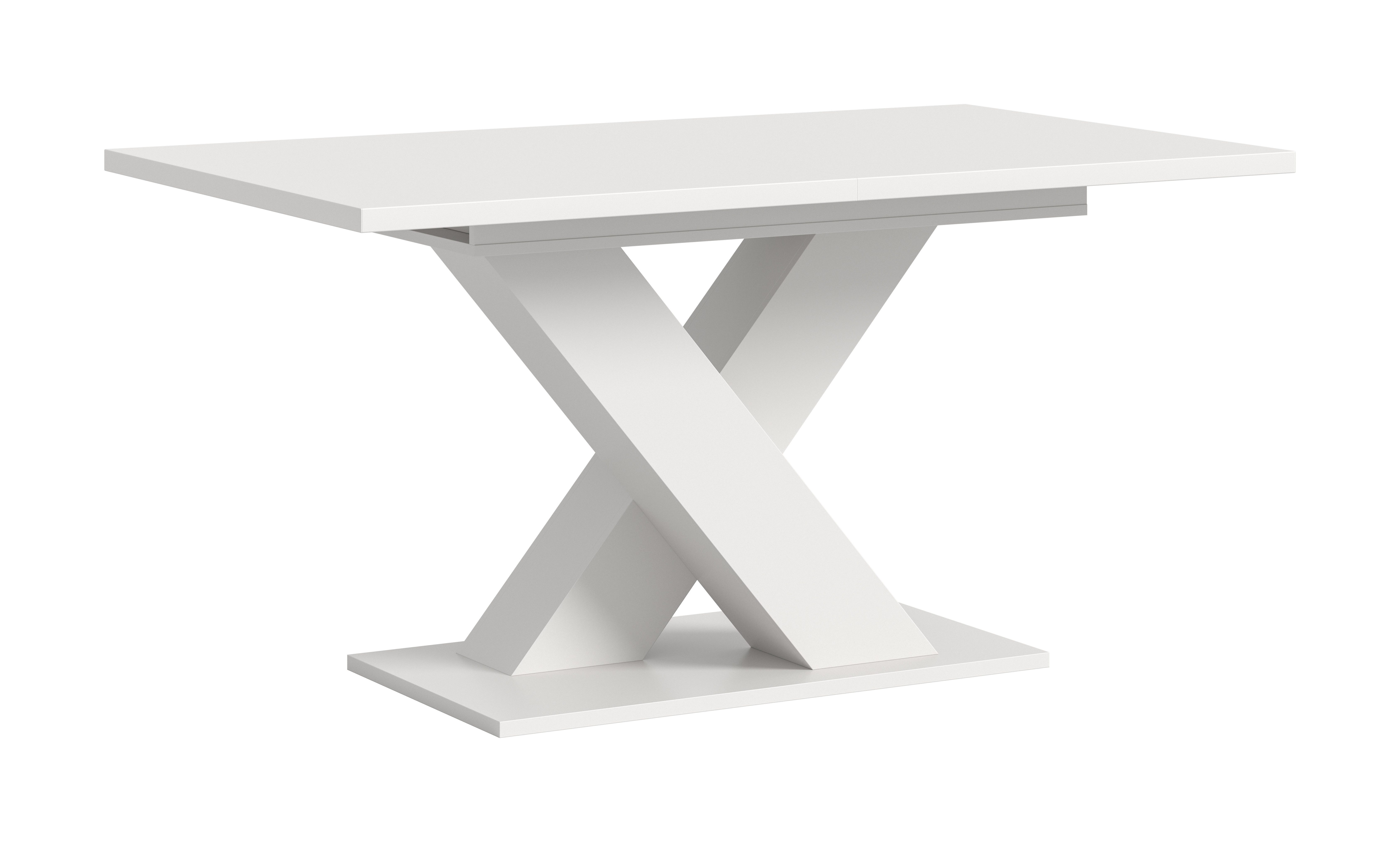 furnling Esstisch Moto, X-Fußgestell, ausziehbar auf 190 cm, kratzfest, mel günstig online kaufen