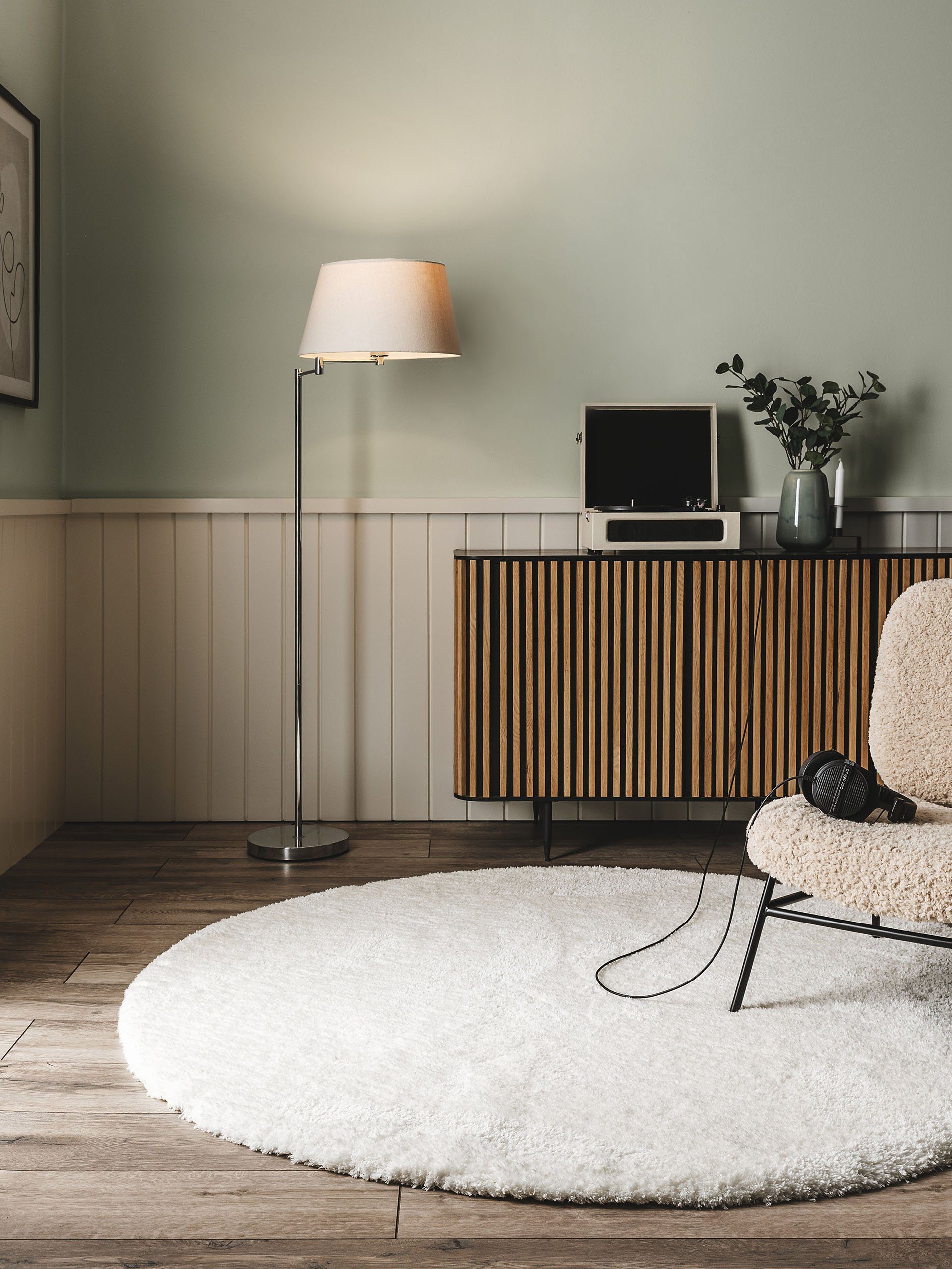 benuta Hochflor-Teppich Cloudy, rund, Höhe: 31 günstig online kaufen