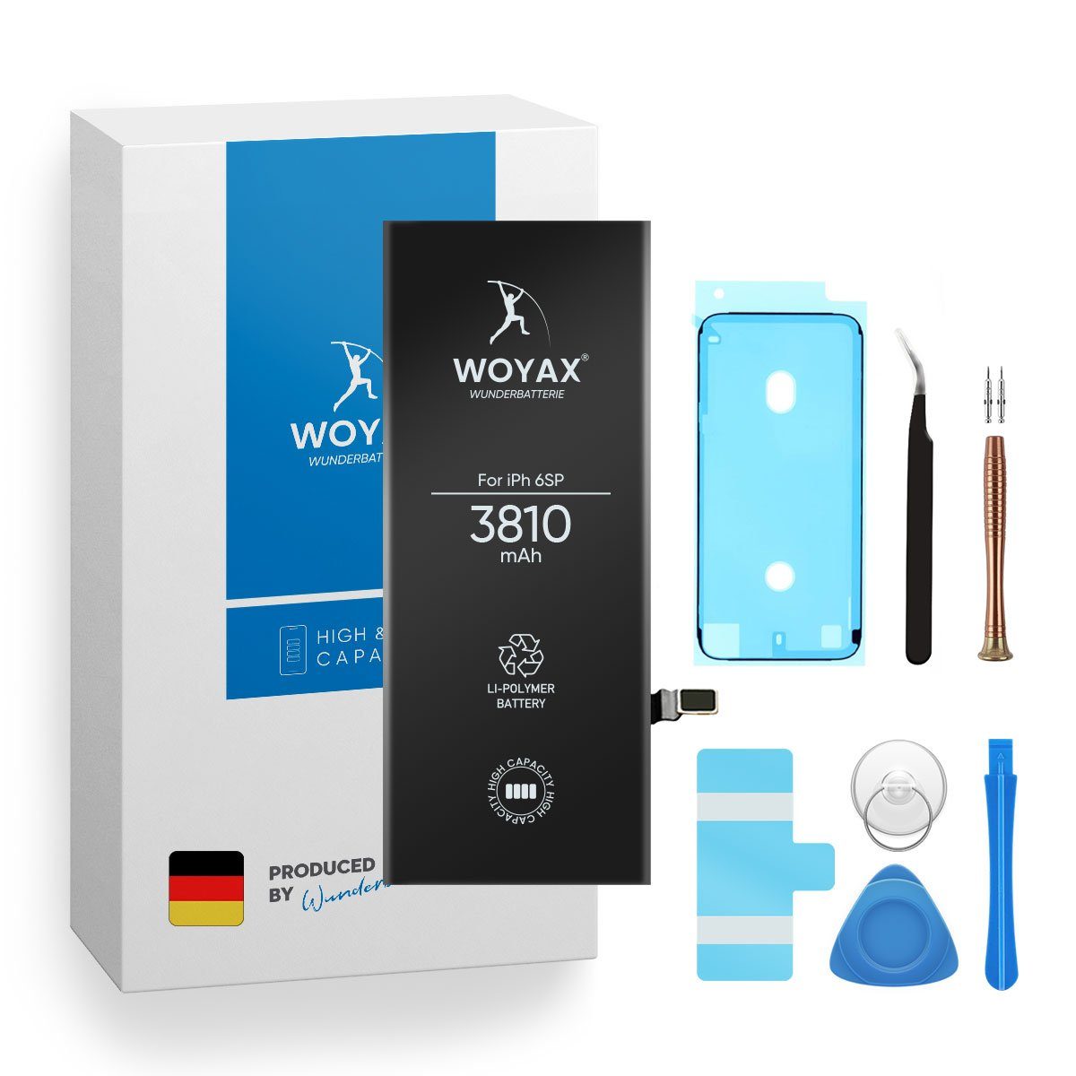 Woyax Wunderbatterie Akku iPhone Kapazität Plus Hohe V) 6S 3810 (3.82 für mAh Handy-Akku mAh 3810