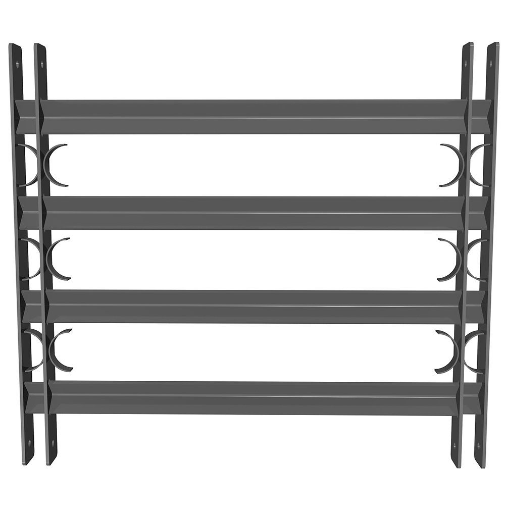 Feel2Home Fensterschutzgitter Sicherheitsgitter Balkongeländer Fensterschutz Stahl versch. Größen (Stück, Fenstergitter), Vollständig verschweißt