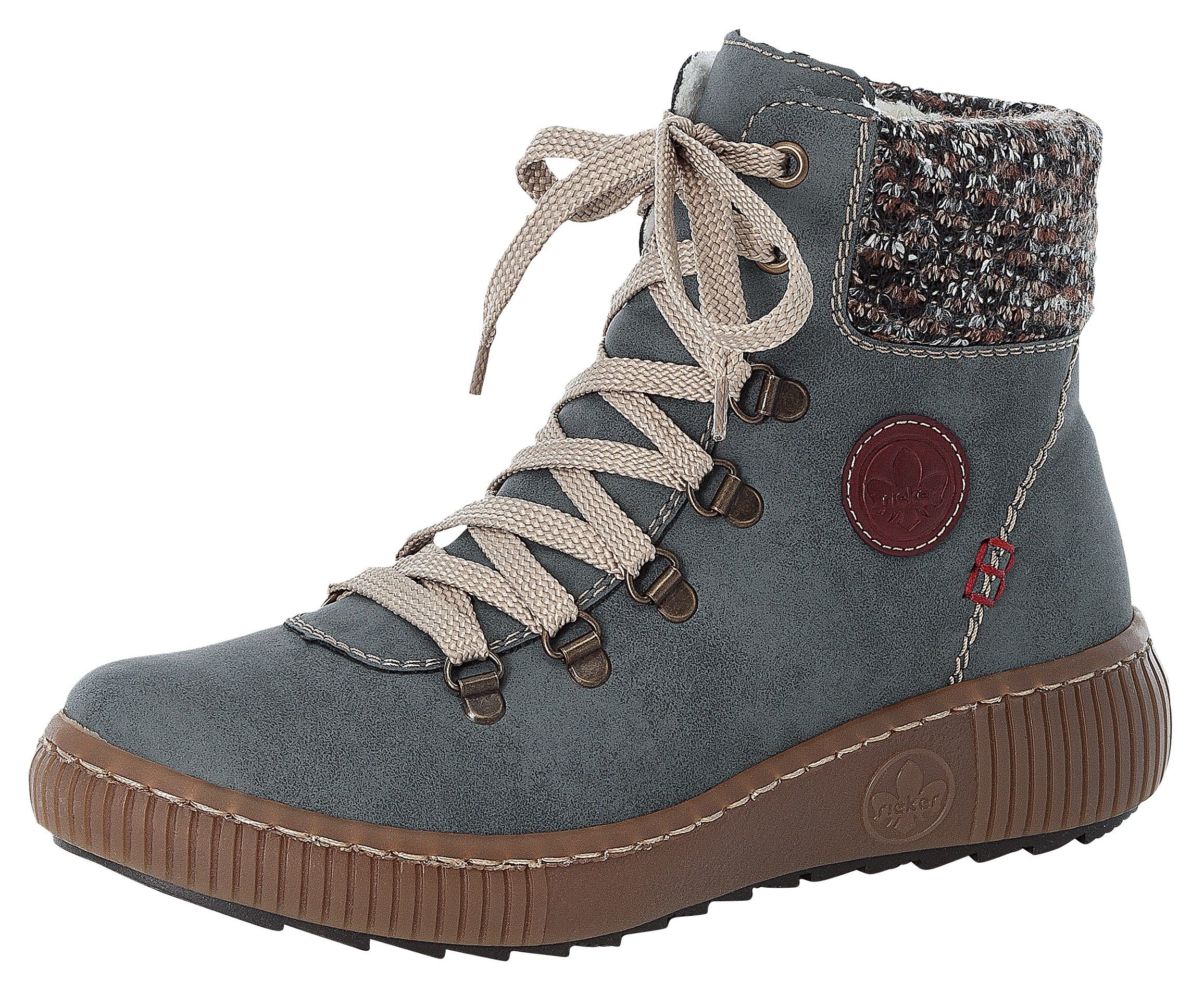 Rieker Winterboots, Winterstiefelette, Schnürboots, Outdoorboots mit Warmfutter